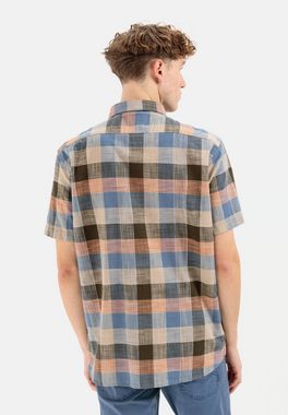 camel active Kurzarmhemd im multicolor Karomuster Button-Down