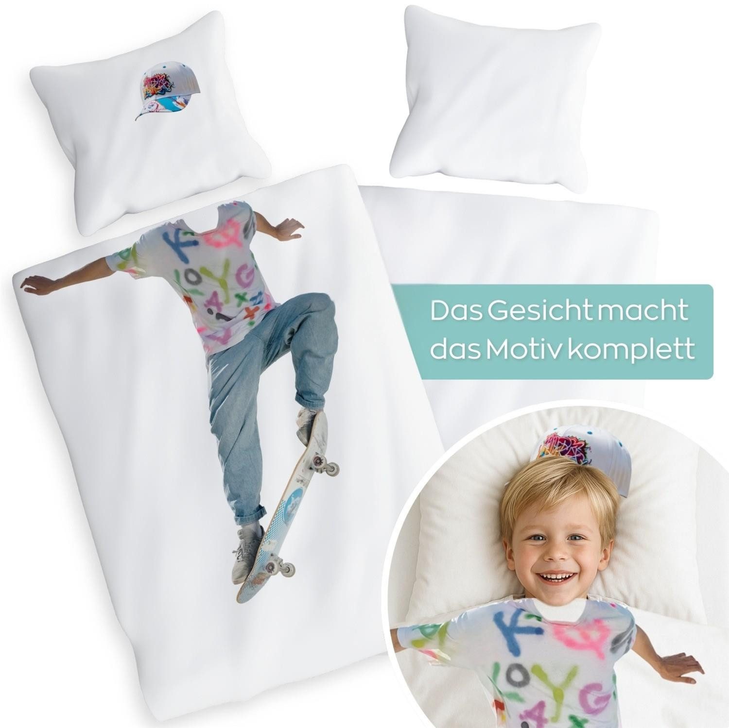 Carpe Sonno Kinderbettwäsche 135x200 Jungen Coole günstig online kaufen