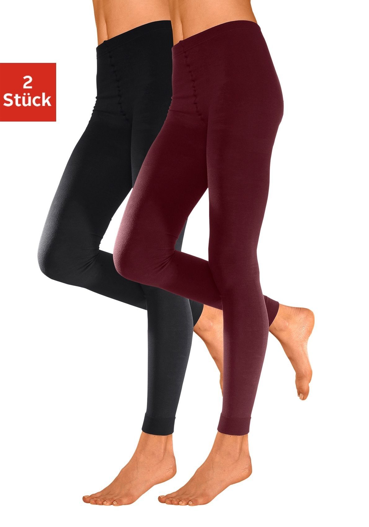 Lavana Thermoleggings (2er-Pack) innen leicht angeraut