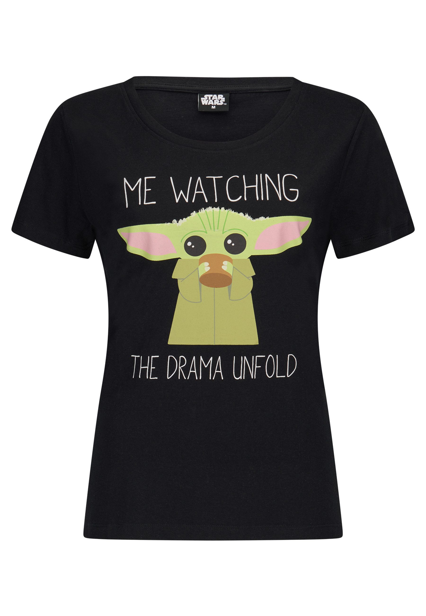 Star Wars T-Shirt Yoda T-Shirt Damen Oberteil kurzarm Shirt