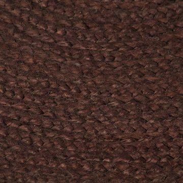 Teppich Handgefertigt Jute Rund 90 cm Braun, furnicato, Runde