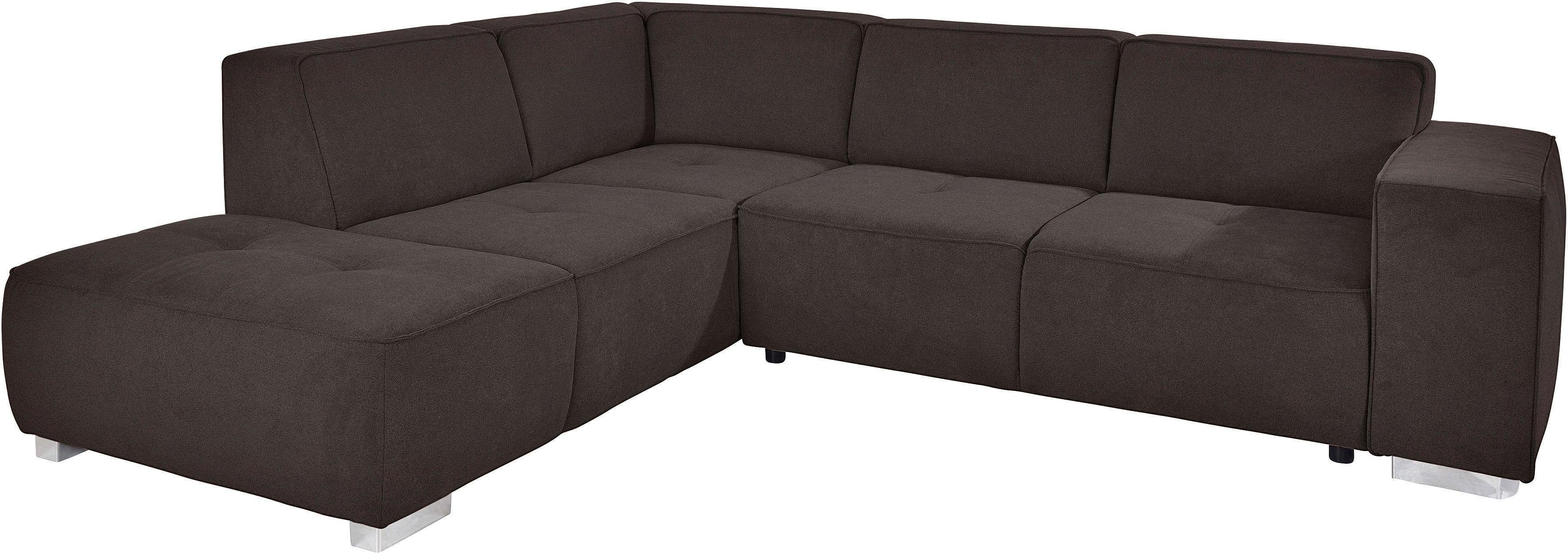 INOSIGN Ecksofa "Sapporo L-Form" wahlweise Bettfunktion oder Sitztiefenvers günstig online kaufen