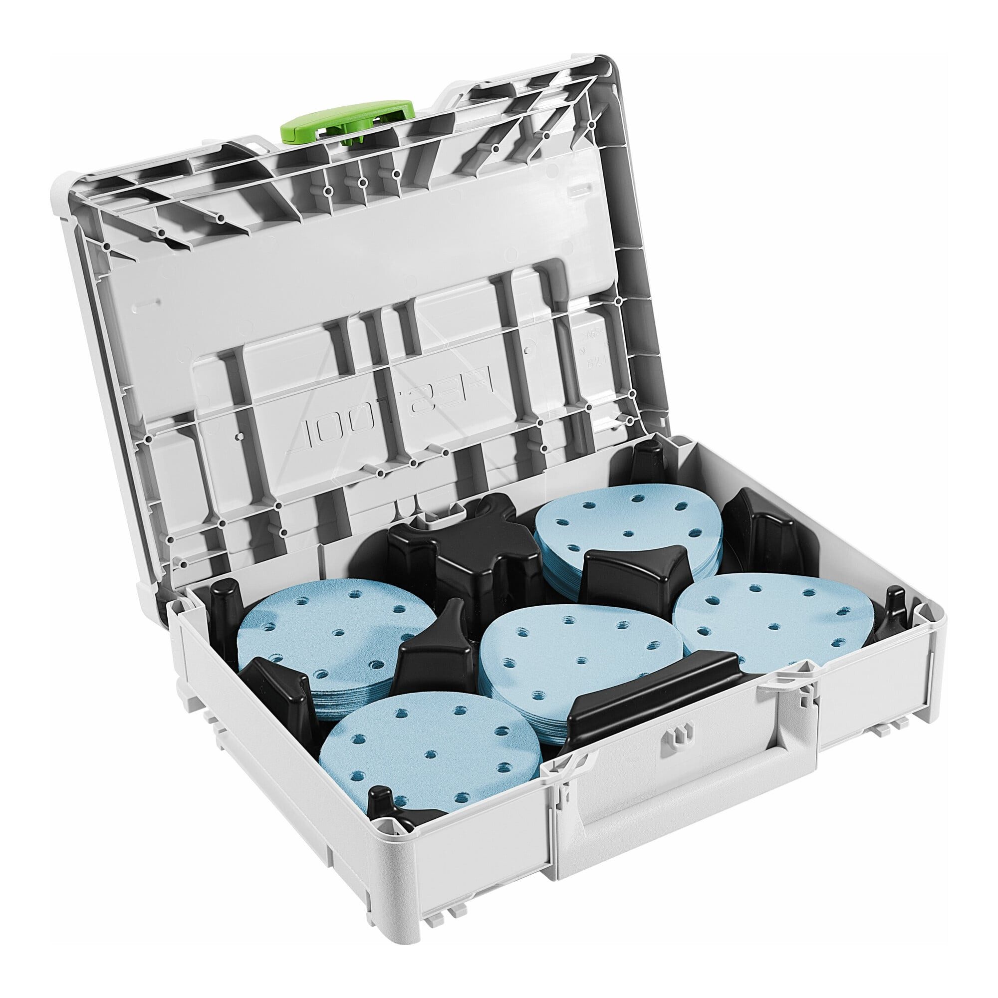 FESTOOL Schleifpapier Festool Schleifmittel-Systainer³ SYS-STF D125 GR-Set Granat