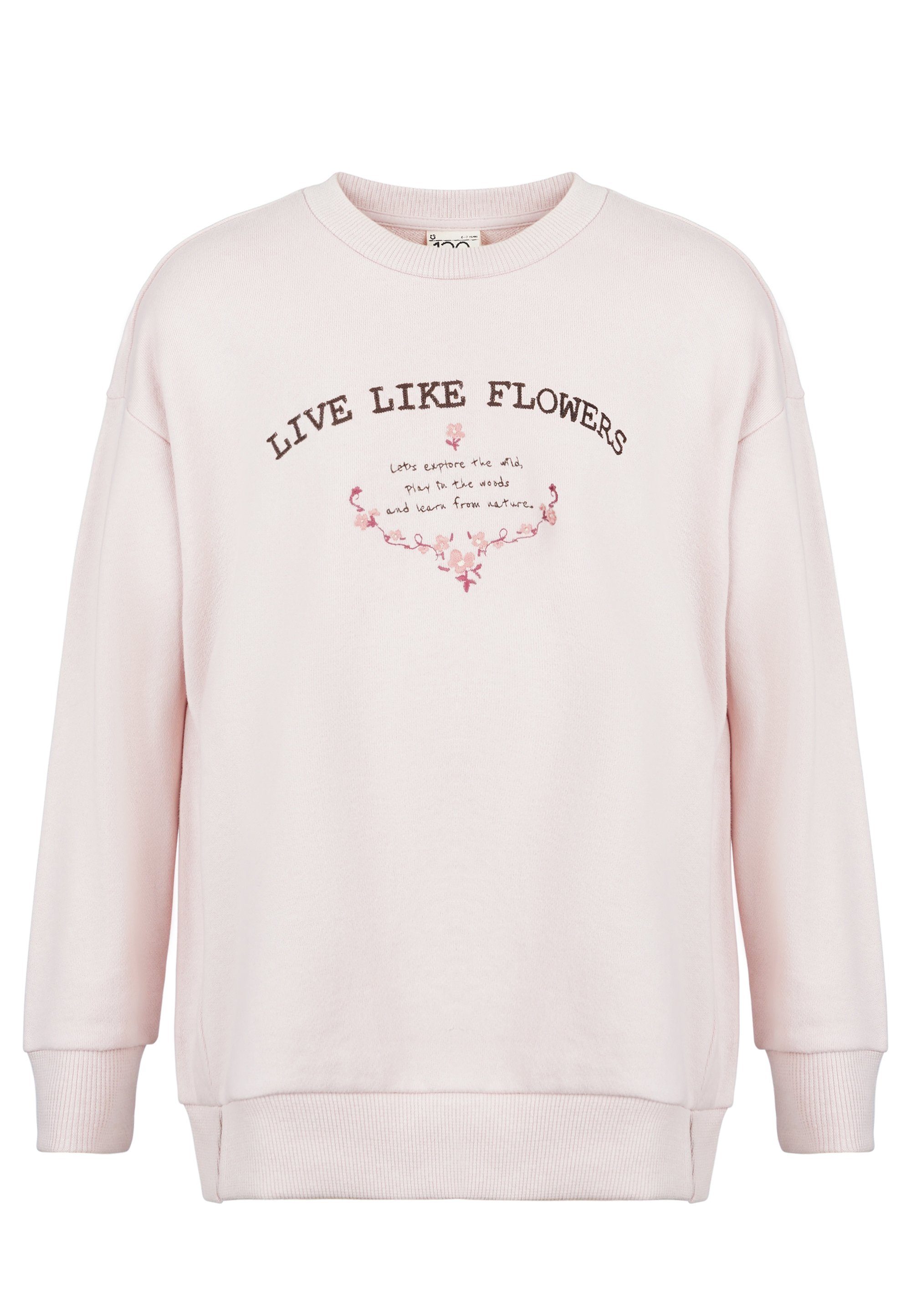 GIORDANO junior Sweatshirt mit niedlicher Blumen-Stickerei | Sweatshirts