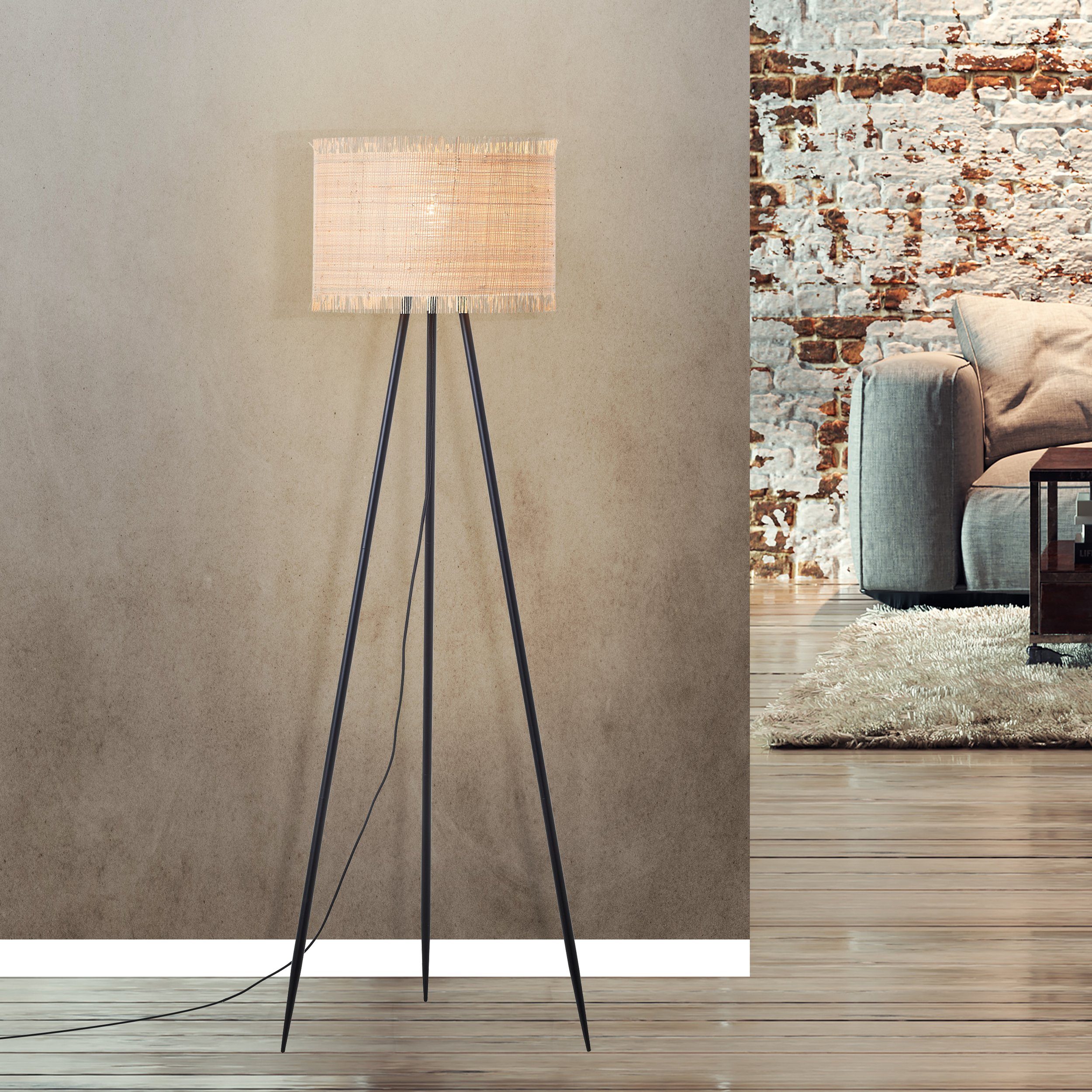 Bogenlampe Wohnzimmer Stehlampe Schwarz Weiß Grau  Produktbild-Vorschau 5