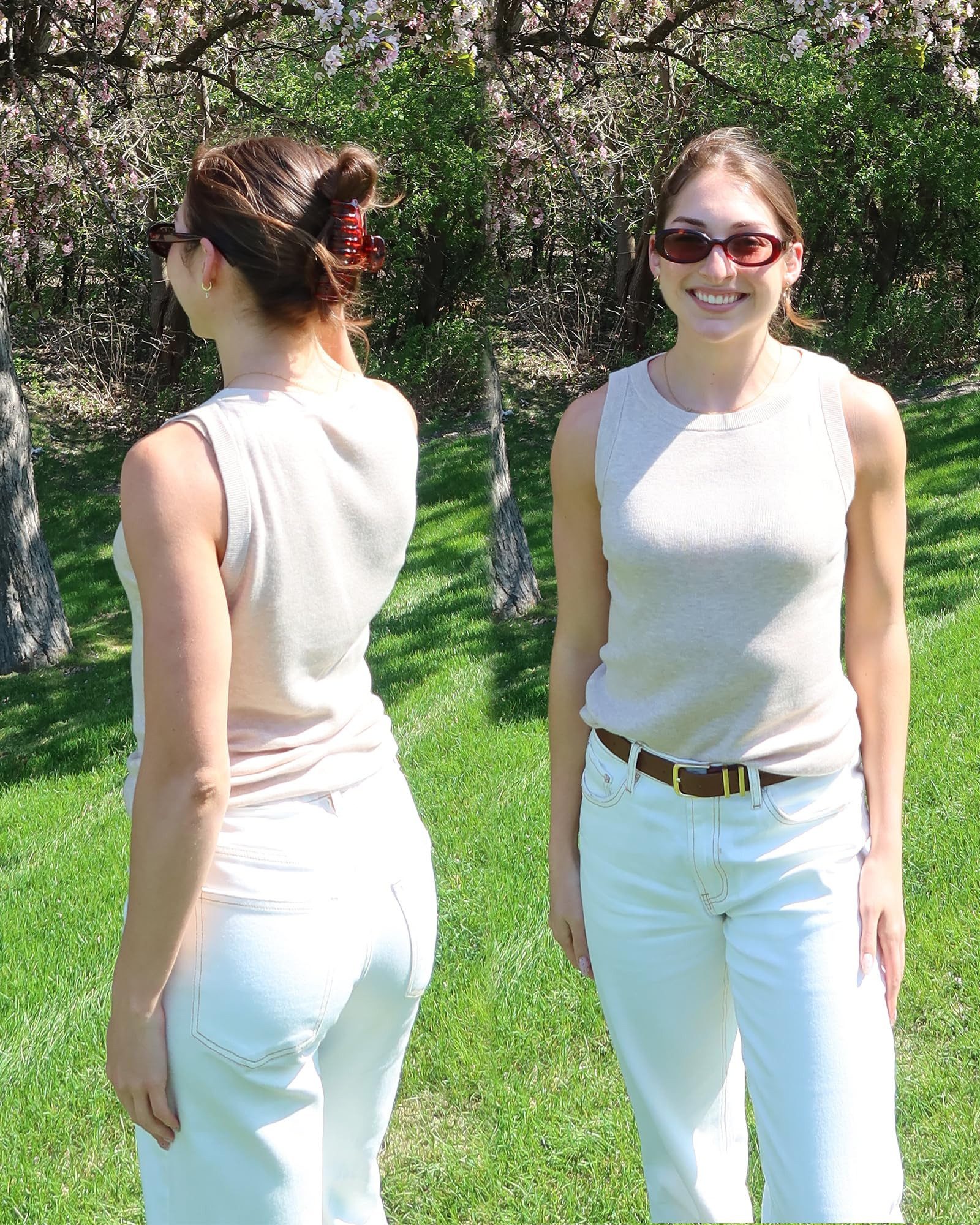 Arach&Cloz Tanktop Damen Stricktop Ärmellose Leichte Wolle Pullover Oberteile ideal für Alltag, Büro und Freizeit.