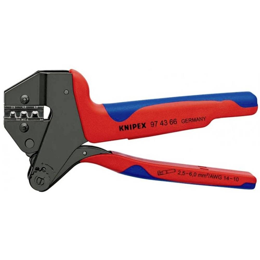 Knipex Crimpzange Crimpzangen 97 43 66, Inkl. auswechselbarer Crimpeinsätzen