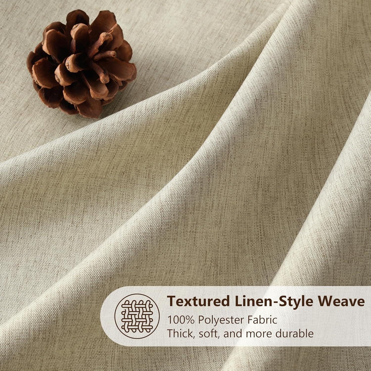 LuxusKollektion Duschvorhang Duschvorhang Leinen Anti-Schimmel Stoff Textil wasserdicht schwer Breite 92 cm – Bild 2 von 5