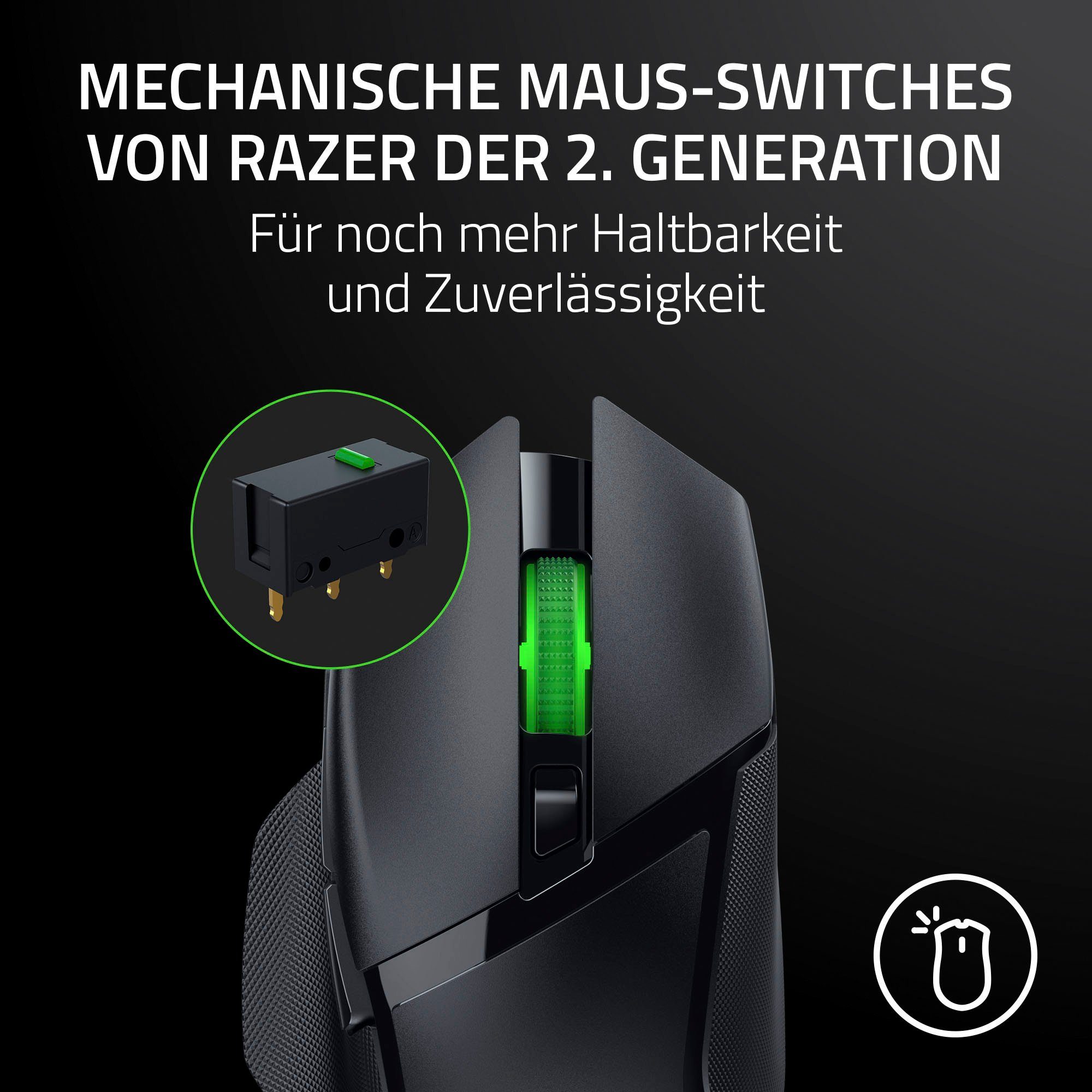 RAZER Basilisk V3 X HyperSpeed Gaming-Maus (Bluetooth, USB)