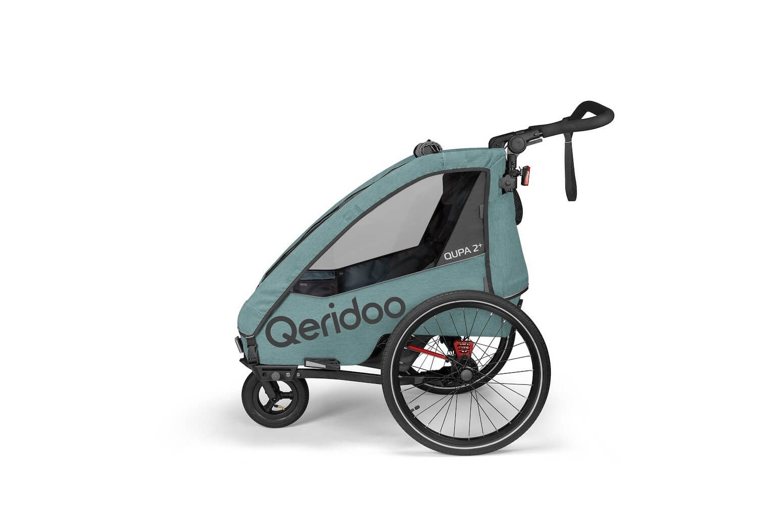 Qeridoo Fahrradkinderanhänger Qupa Plus 2 - Kinderfahrradanhänger für 2 Kinder – Bild 5 von 5