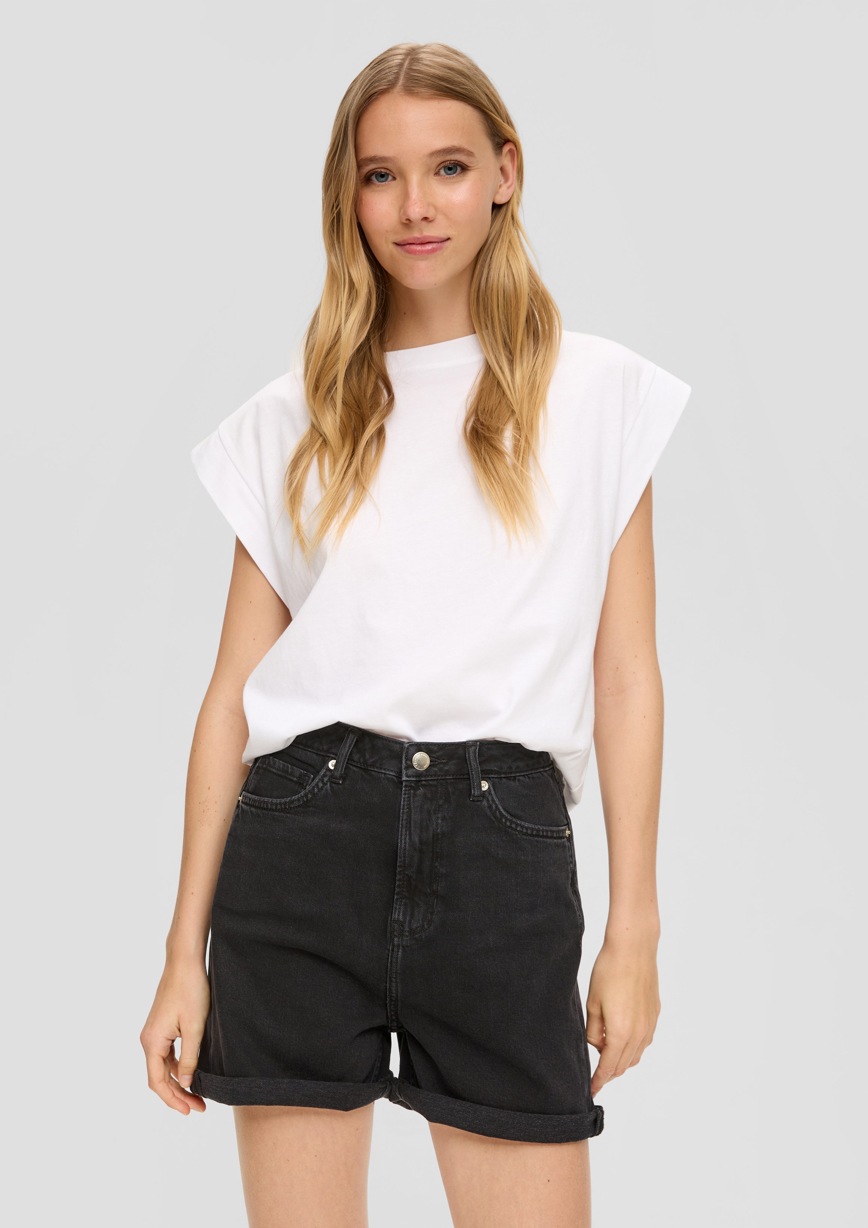 QS Shorts Mom Jeans-Shorts / Relaxed günstig online kaufen