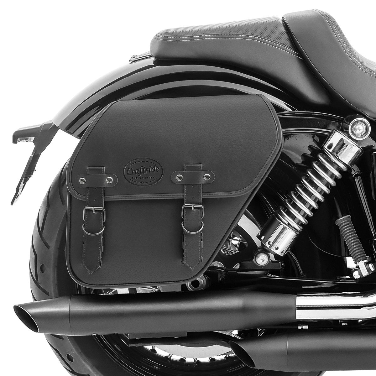 Craftride Satteltasche Satteltasche Fargo 13L rechts für Chopper / Custombike Seitentasche CB