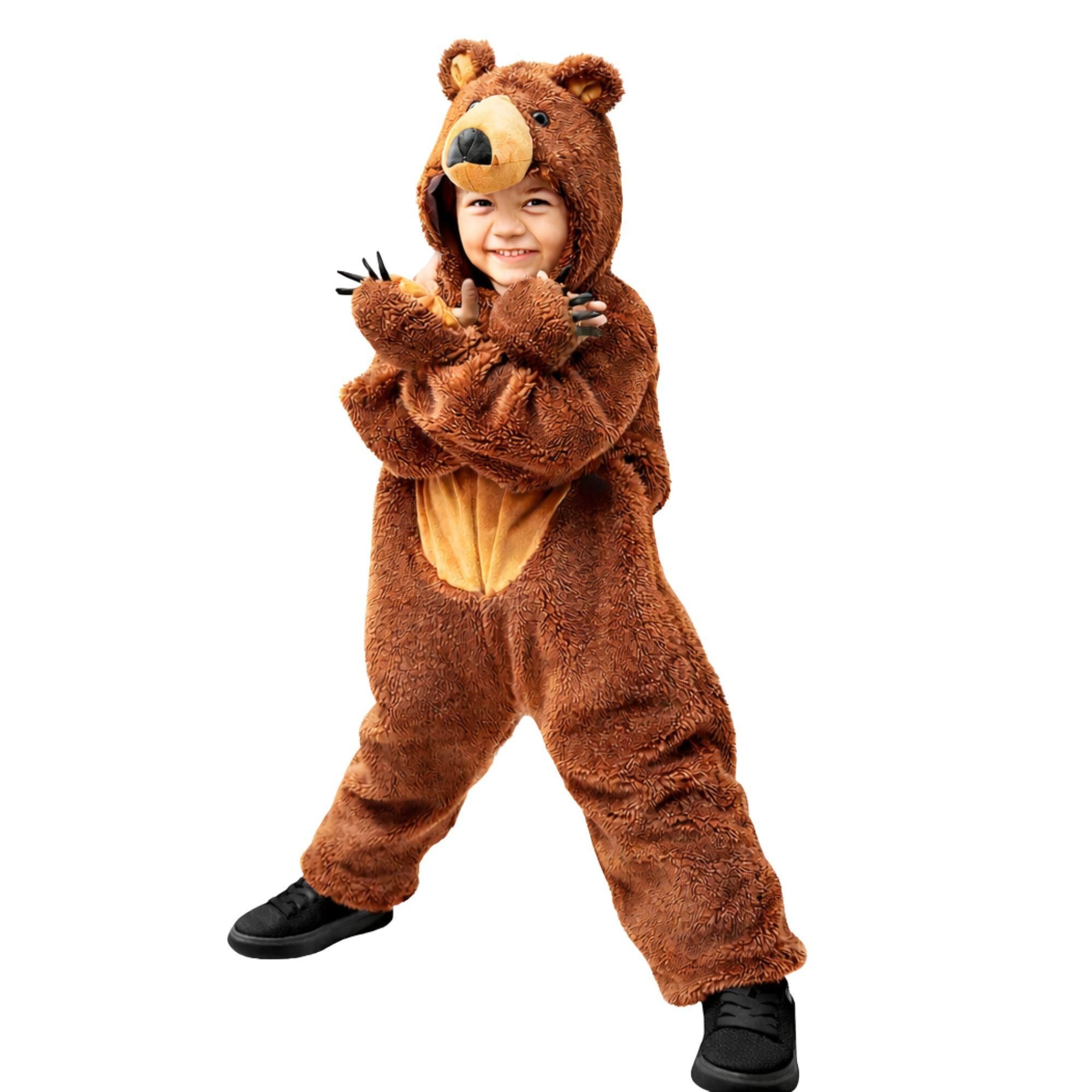 Ikumaal Kostüm Braunbär Kostüm-e, F67, Kind-er, Fasching Karneval Fasnacht - Größe: