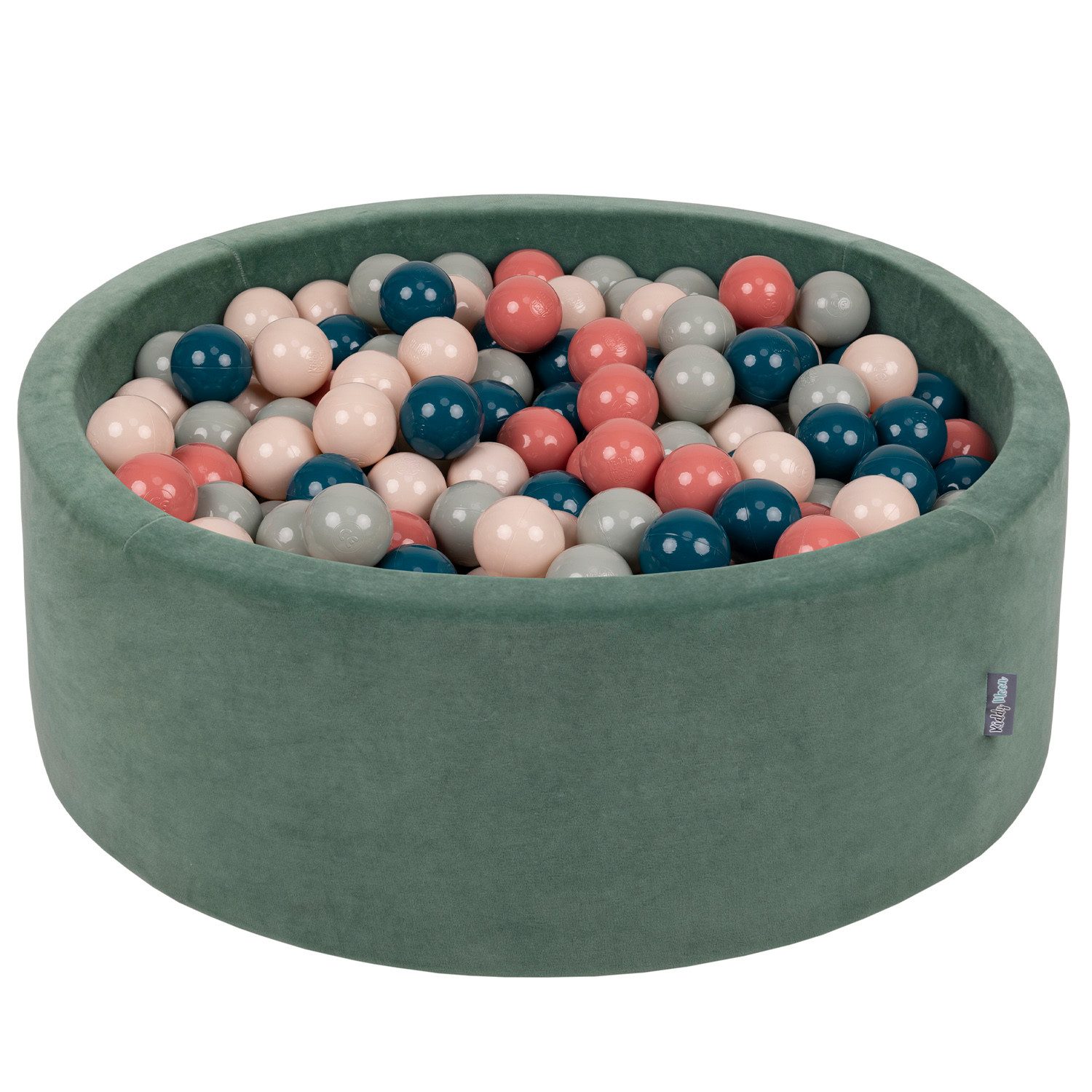 KiddyMoon Bällebad OK30V, (Bällepool mit bunten Bällen, 200-tlg., Bällepool mit bunten Bällen), Samt Bällebad Made in EU