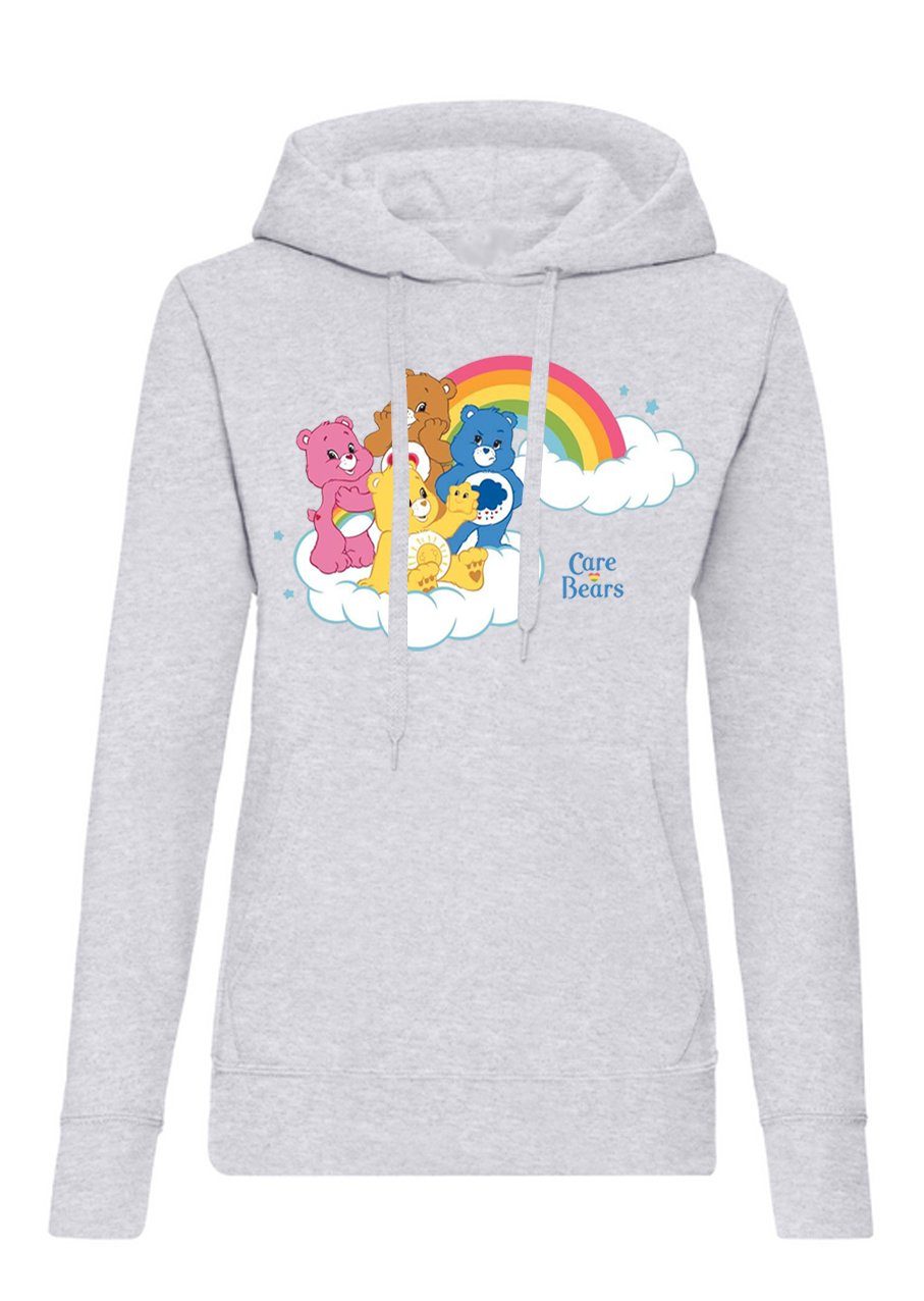 Blondie & Brownie Hoodie Damen Glücksbärchis Care Bears Hab-Dich-lieb Bärchis Wolkenland Damen Hoodie Glücksbärchis Wolkenland Motiv Baumwollmix Regular Fit