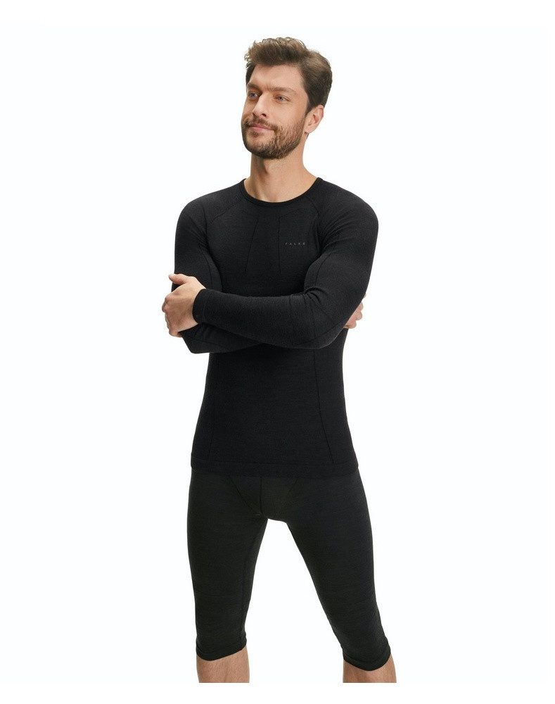 FALKE 3/4-Hose Unterziehose 3/4 Tight Wool Tech Unterwäsche schwarz Herren