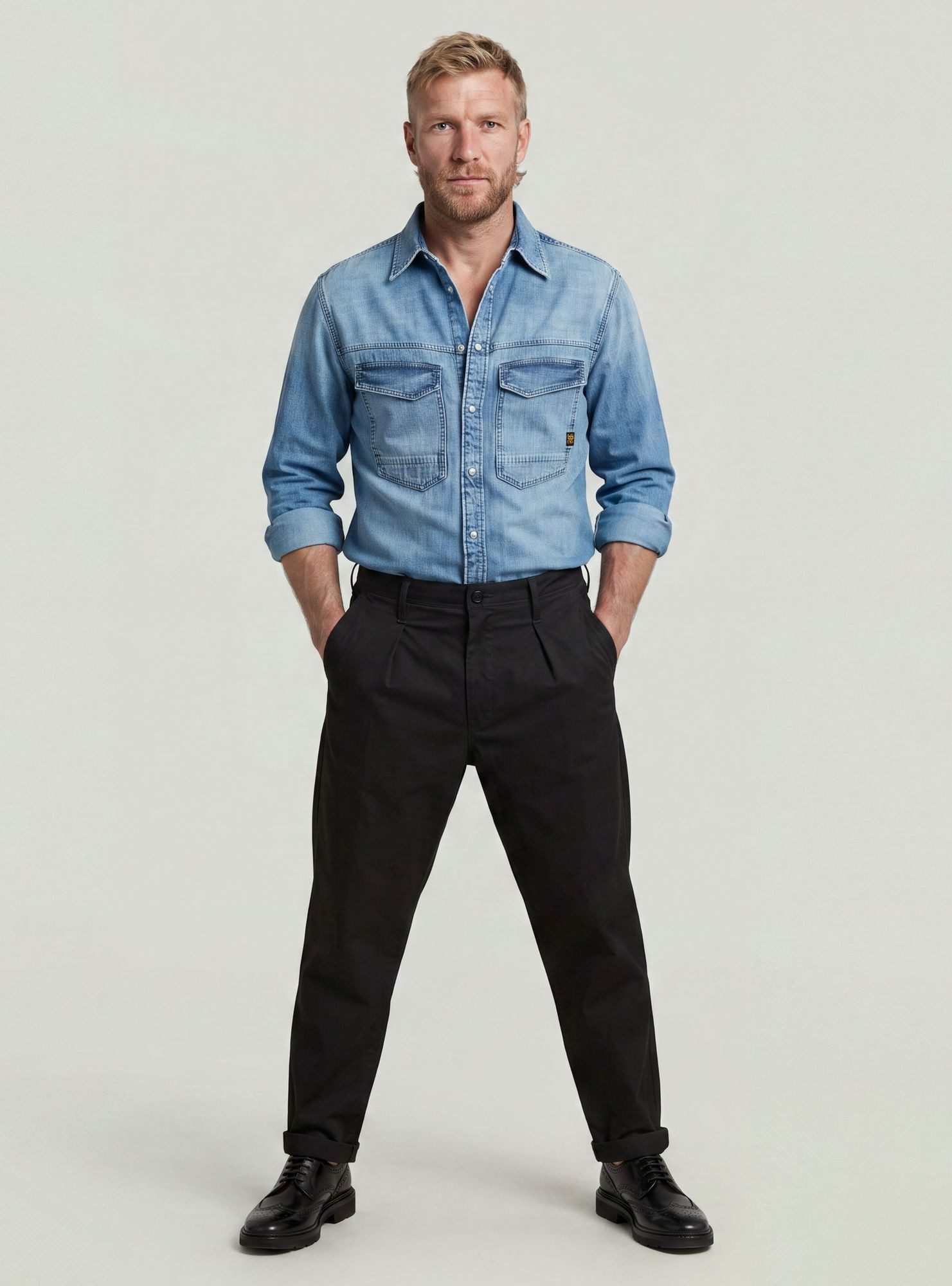 G-STAR Chinohose Pleated Chino Relaxed Tapered