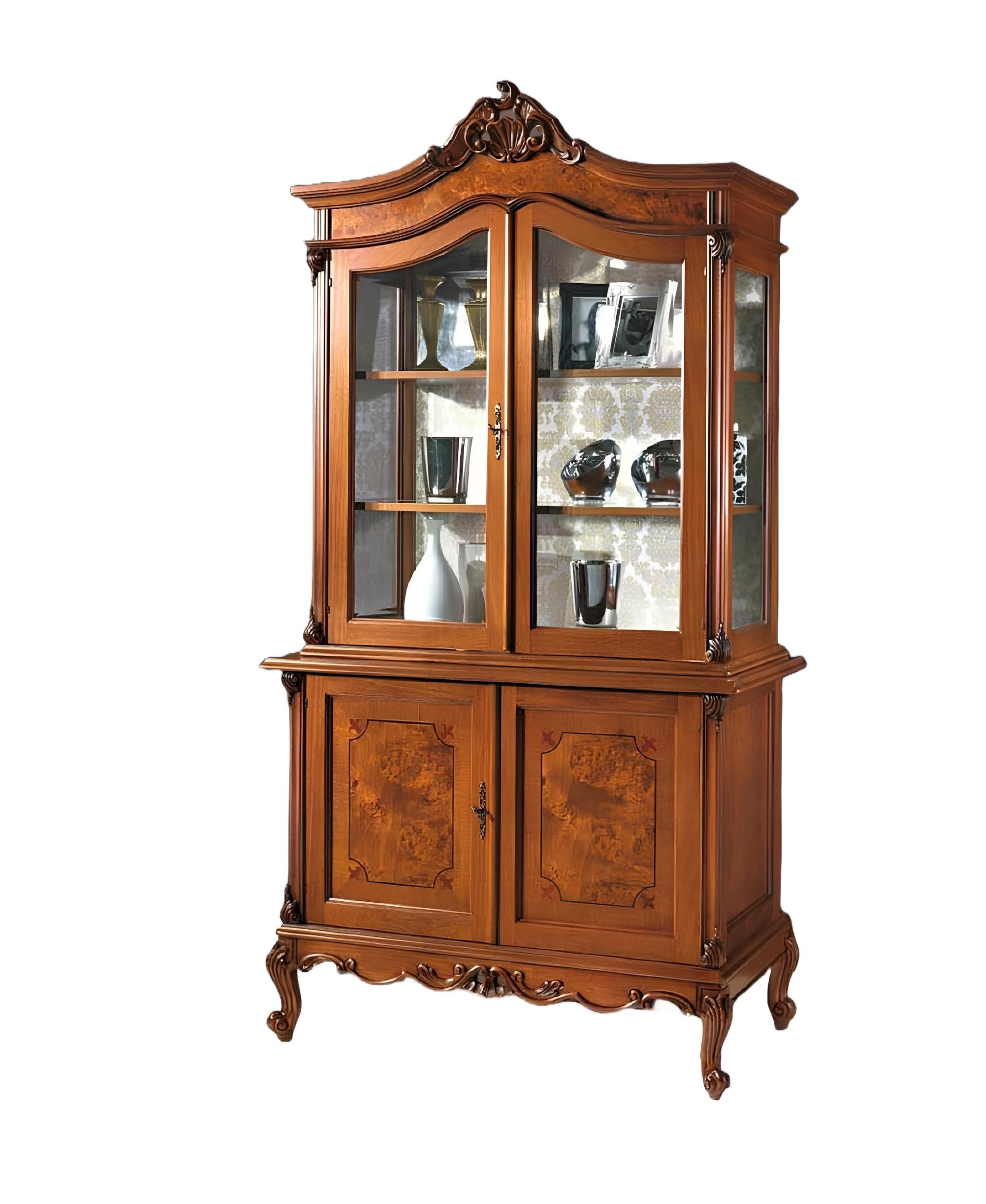 Xlmoebel Anrichte Italienische Luxus Vitrine - Elegante Glas Vitrine Schrank für (Vitrine), Hergestellt in Europa
