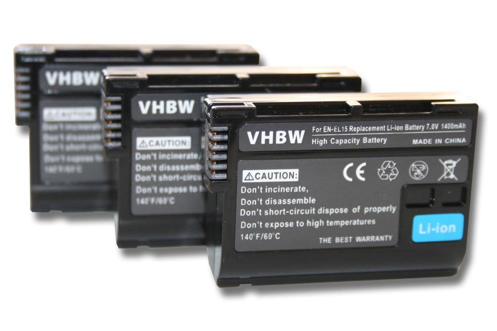 vhbw kompatibel mit Nikon 1 V1 Kamera-Akku Li-Ion 1400 mAh (7 V)