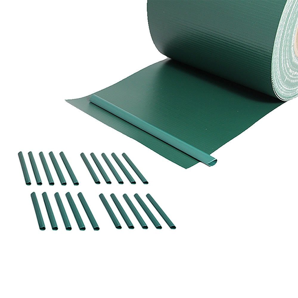 Feel2Home Sichtschutzstreifen Sichtschutzfolie Doppelstabmatten Zaunfolie blickdicht PVC Windschutz