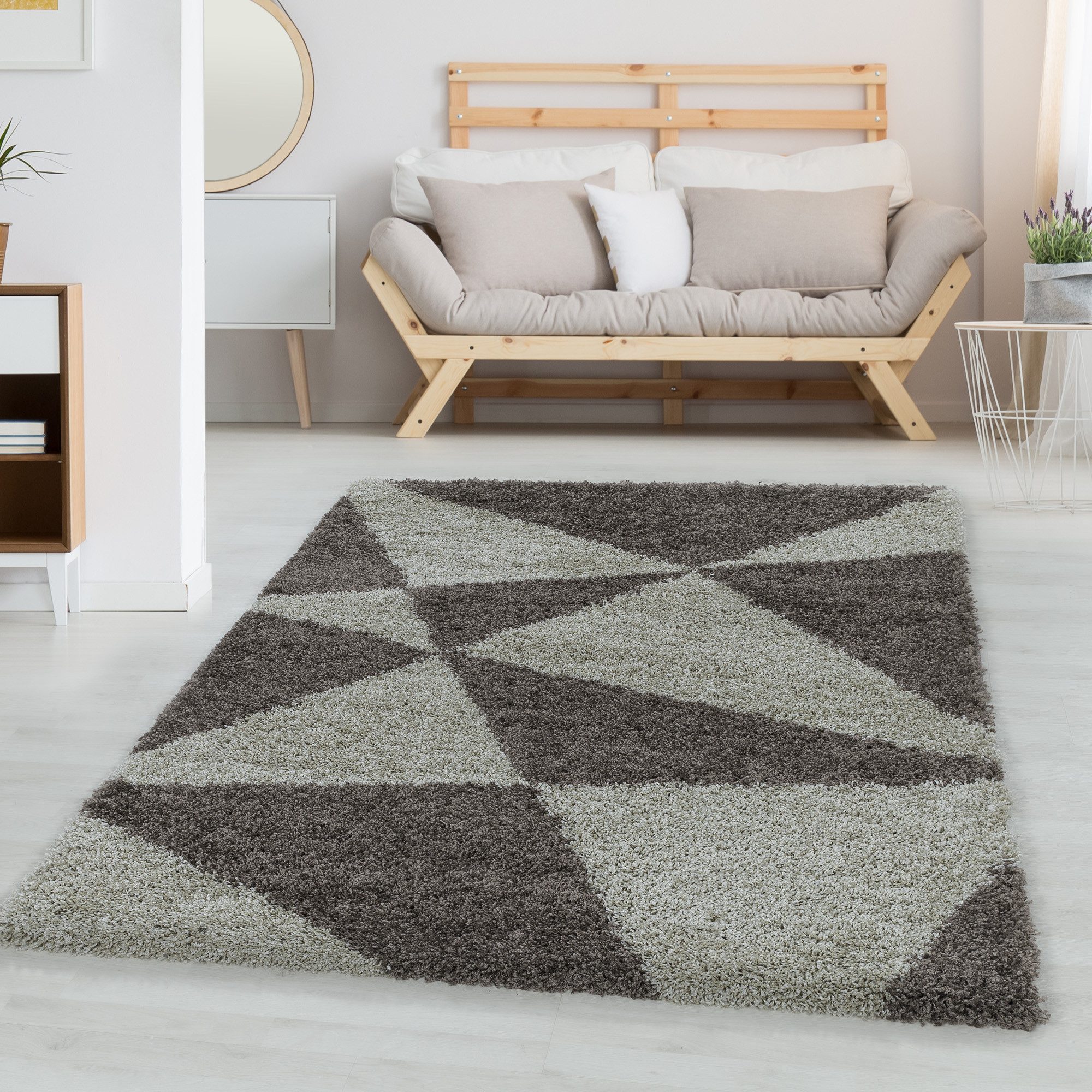 Carpettex Hochflor-Teppich Geometrisch Design, Rechteckig, Höhe: günstig online kaufen