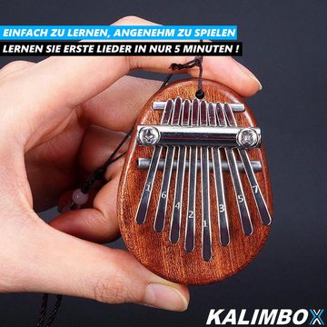 MAVURA Spielzeug-Musikinstrument KALIMBOX Mini Daumenklavier Kalimba Finger Musikinstrument, aus Mahagoni Holz Daumen Klavier Thumb Piano Holz Keyboard