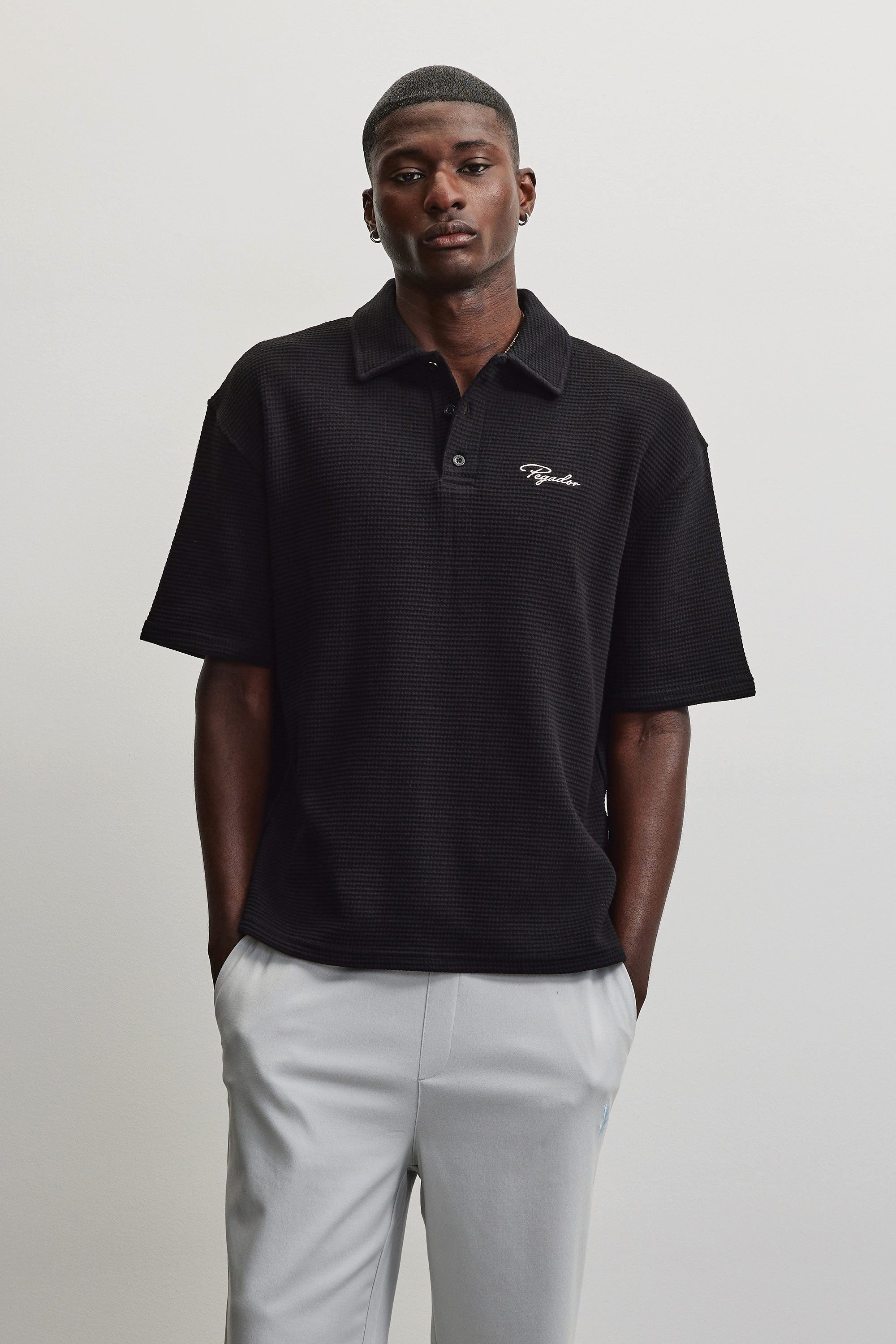 PEGADOR Poloshirt SIGNAR WAFFLE POLO SHIRT