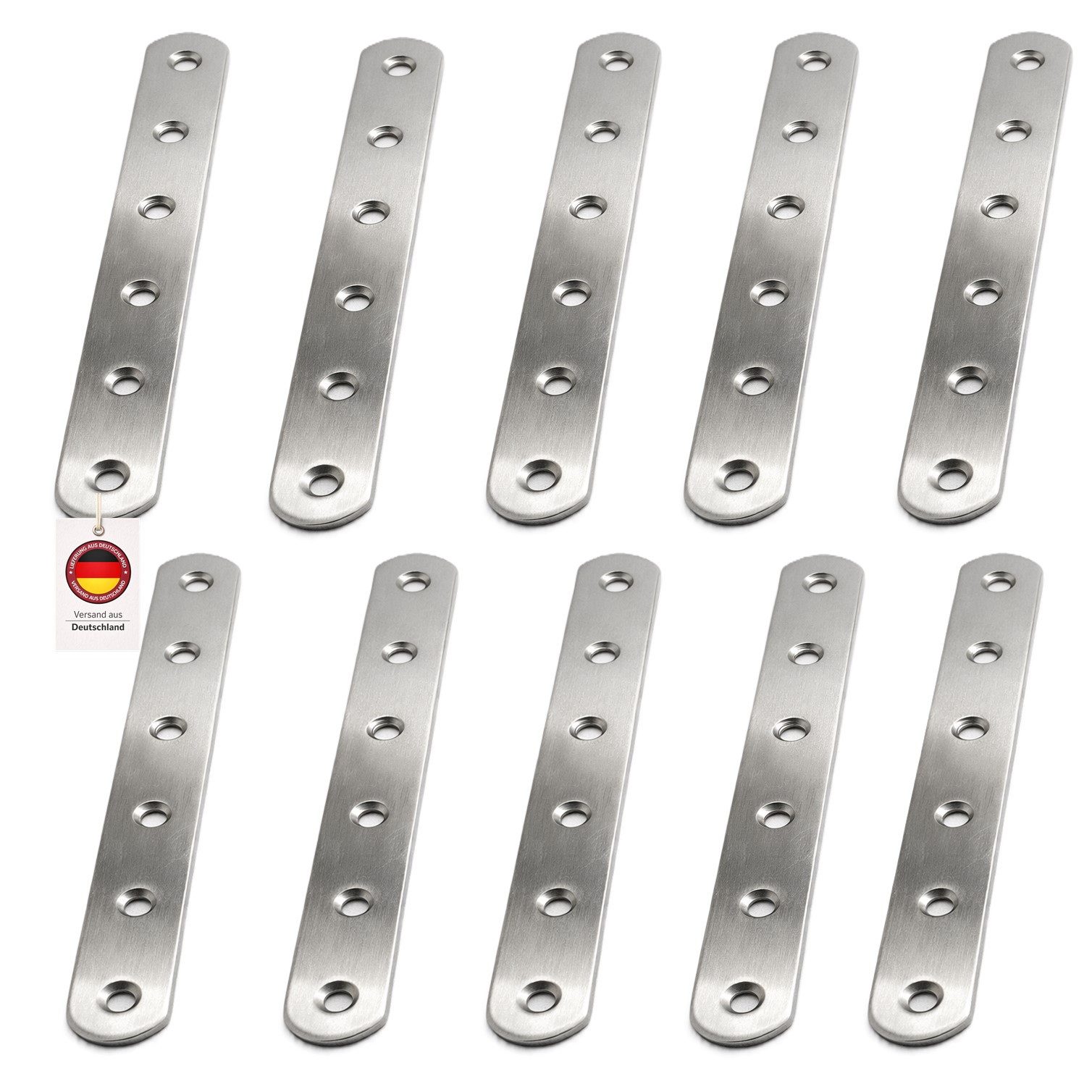 HOOZ Flachverbinder 10er Set Holzverbinder aus Edelstahl mit der Größe 160 mm, verzinkt, (Set)