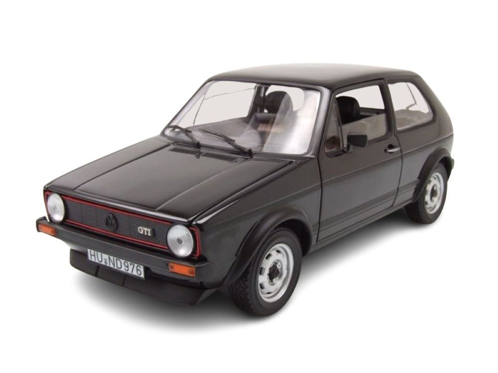 Norev Modellauto VW Golf 1 GTI 1976 schwarz, Maßstab 1:18