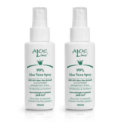 ALOE Line After Sun-Spray Aloe Vera Spray 99% Bio mit Panthenol & Allantoin, 2-tlg., 100ml
