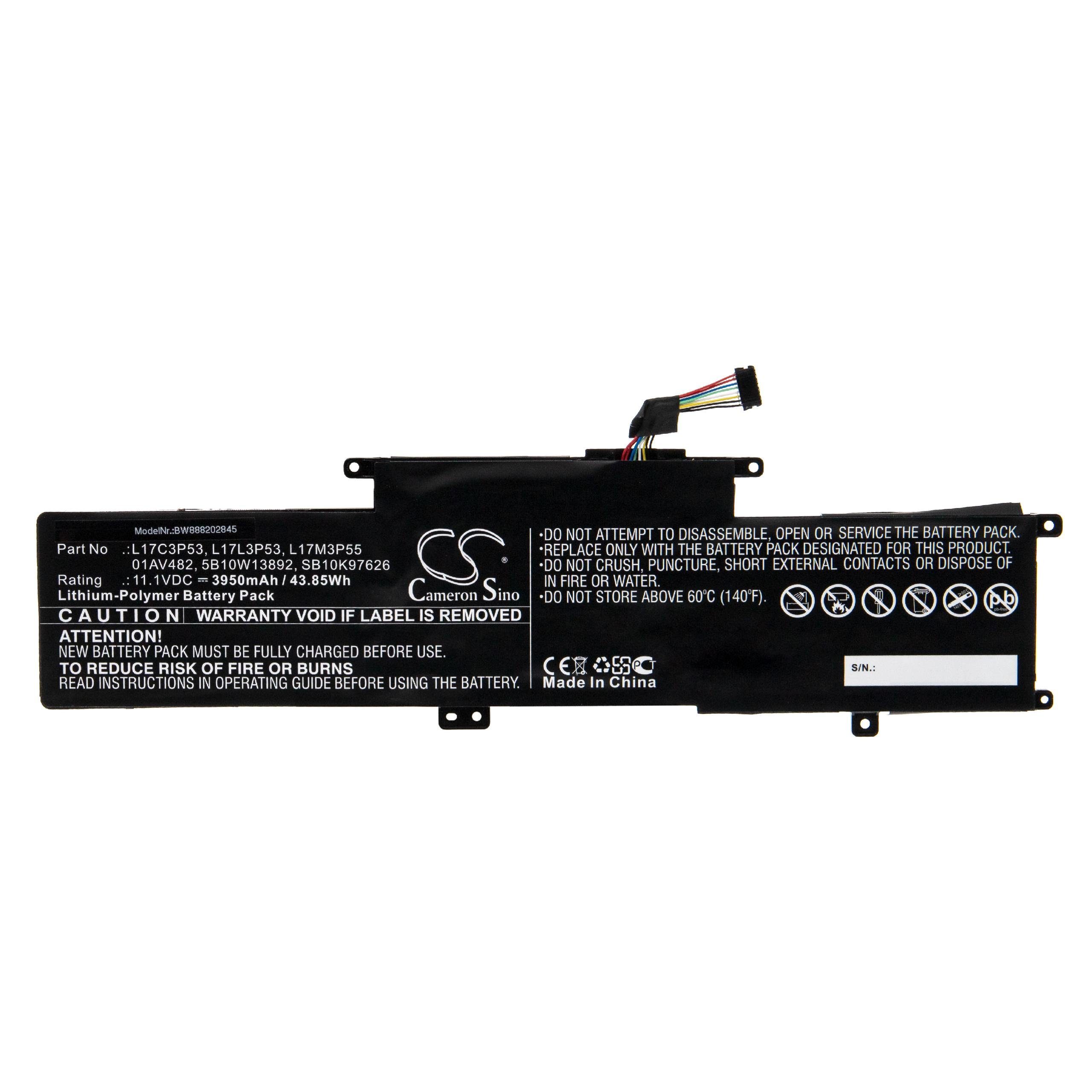 vhbw passend für Lenovo TP L380-20M8S0GY00, TP L380-20M8S0H000, TP Laptop-Akku 3950 mAh