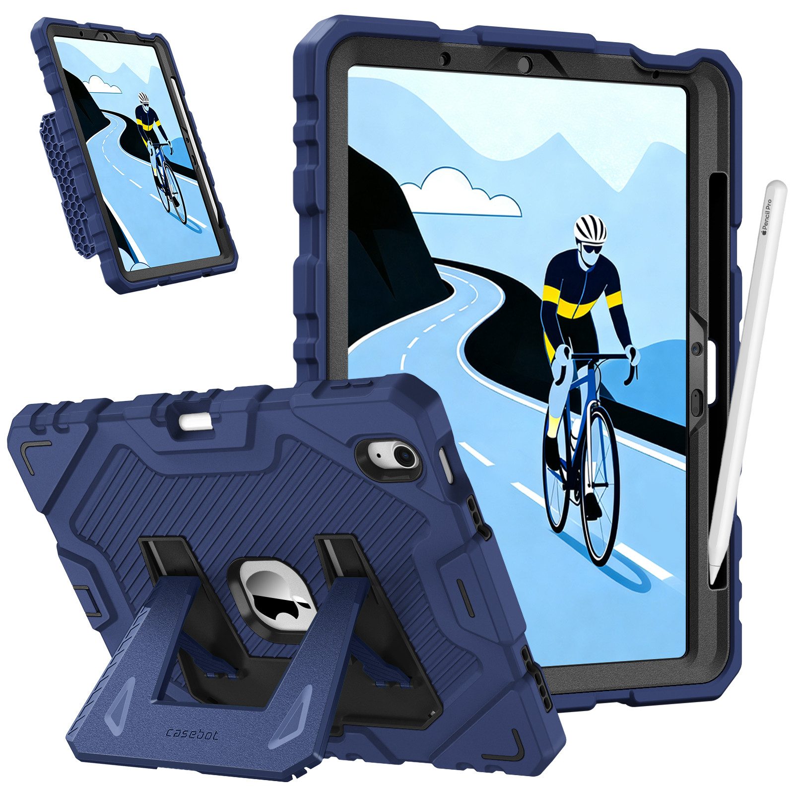 Fintie Tablet-Hülle für iPad Air 11'' M4/M3/M2(2026/2025/2024), iPad Air 5/4 Gen 2022/2020 10.9 Zoll, robuste, stoßfeste Ganzkörper-Schutzhülle mit integriertem Ständer