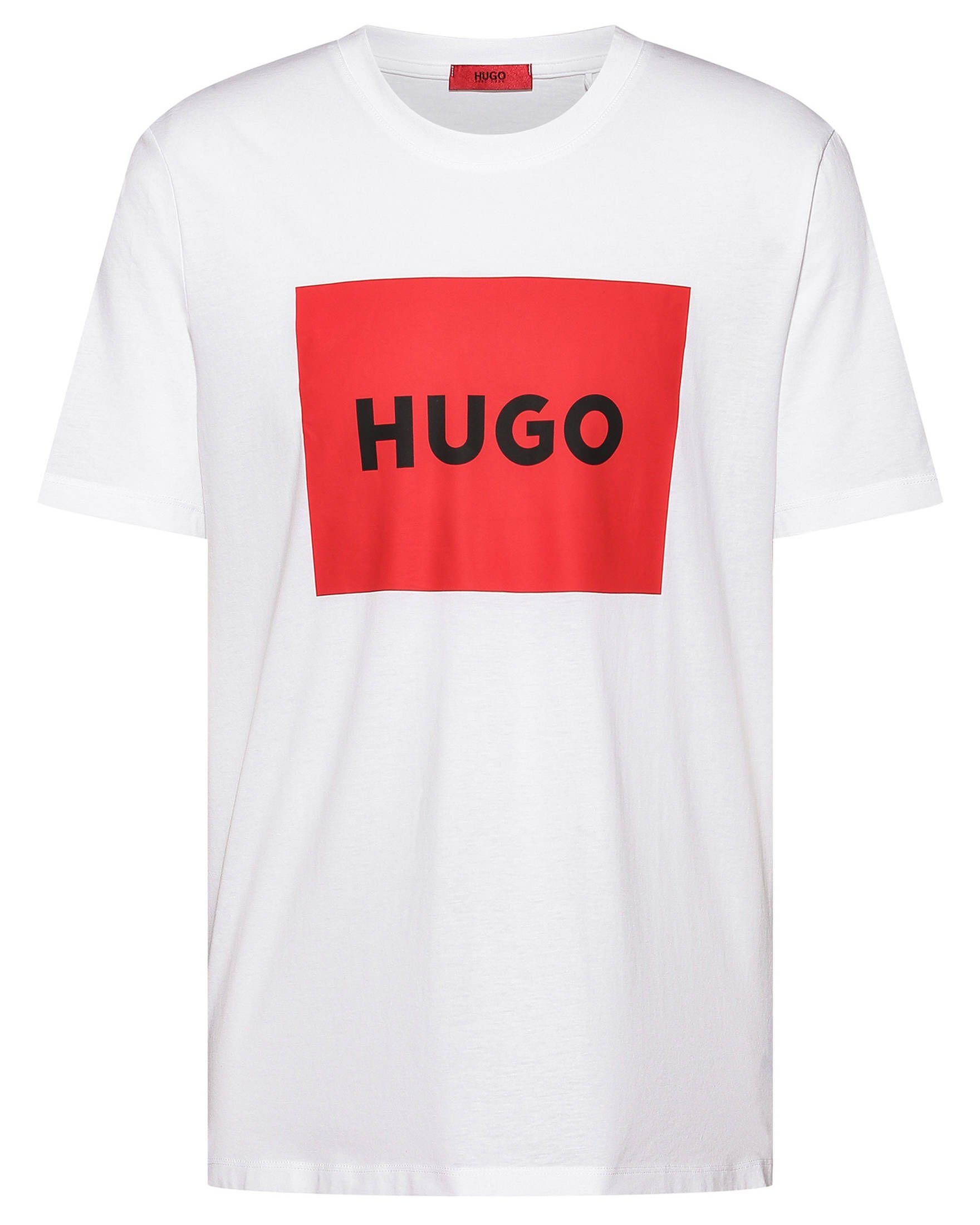 Limitierter Outlet-Preis! HUGO T-Shirt Herren (1-tlg) T-Shirt (10) DULIVE222 weiss