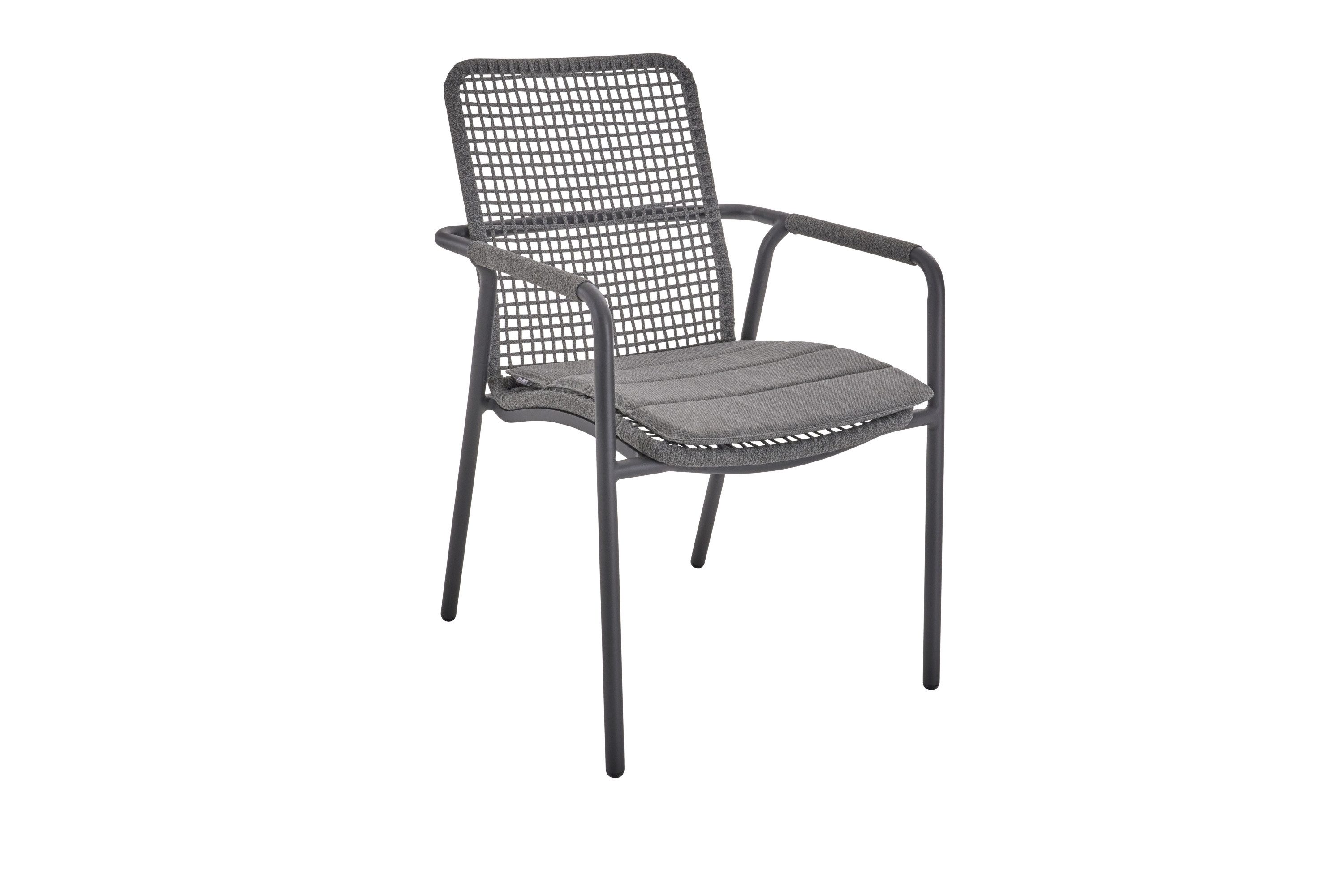 Gartenstuhl Stapelstuhl outdoor REPTON BHT 57x86x65 cm grau Gartenstuhl