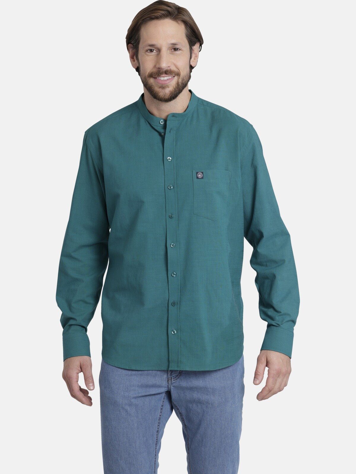 Jan Vanderstorm Langarmhemd KALLU in Leinenoptik günstig online kaufen