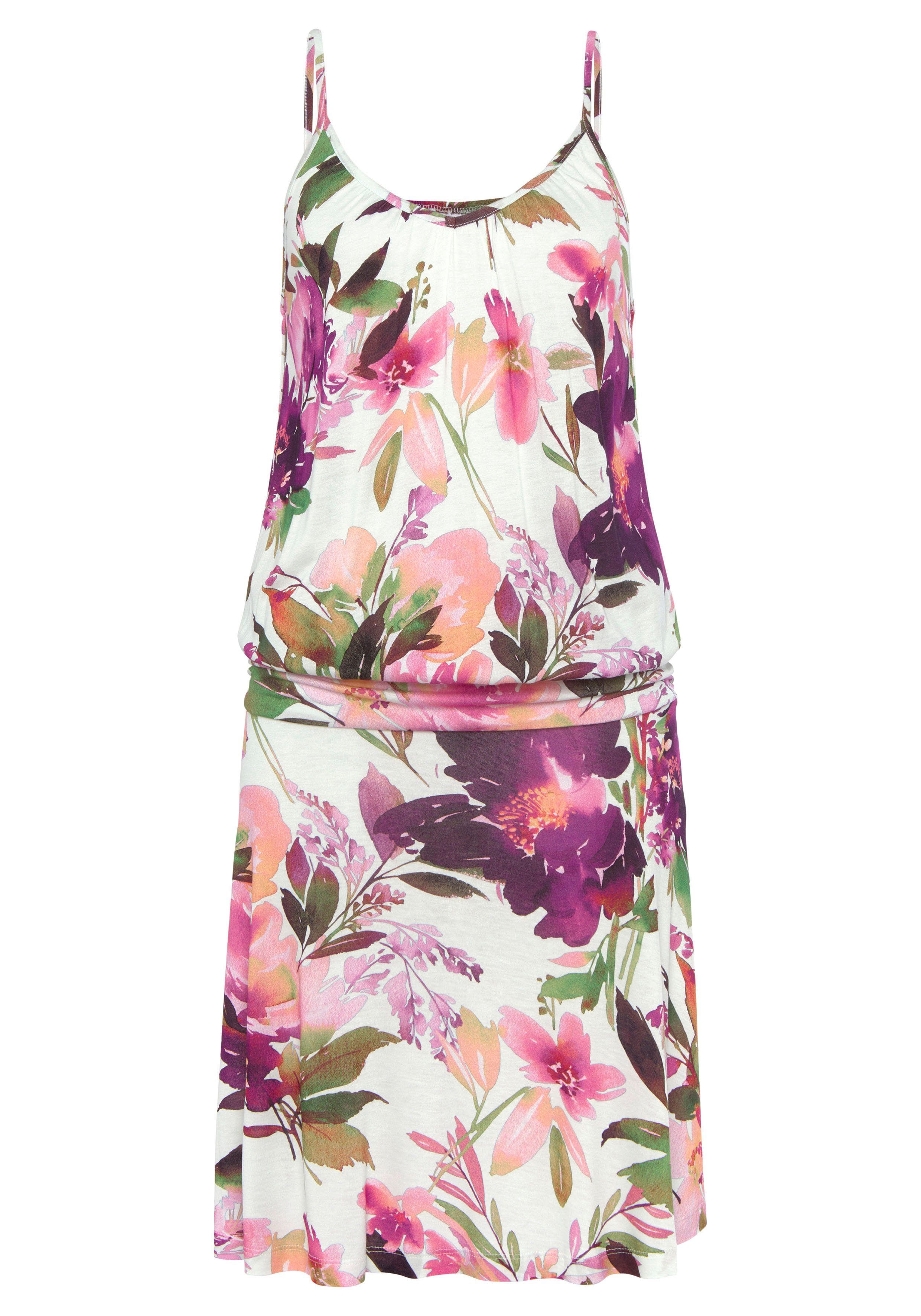 Beachtime Jerseykleid mit Blumendruck und dezenter günstig online kaufen