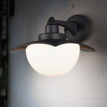 etc-shop Außen-Wandleuchte, Leuchtmittel nicht inklusive, Außen Wandleuchte Laterne in Alu Anthrazit Haustür Wandlampe, 1x