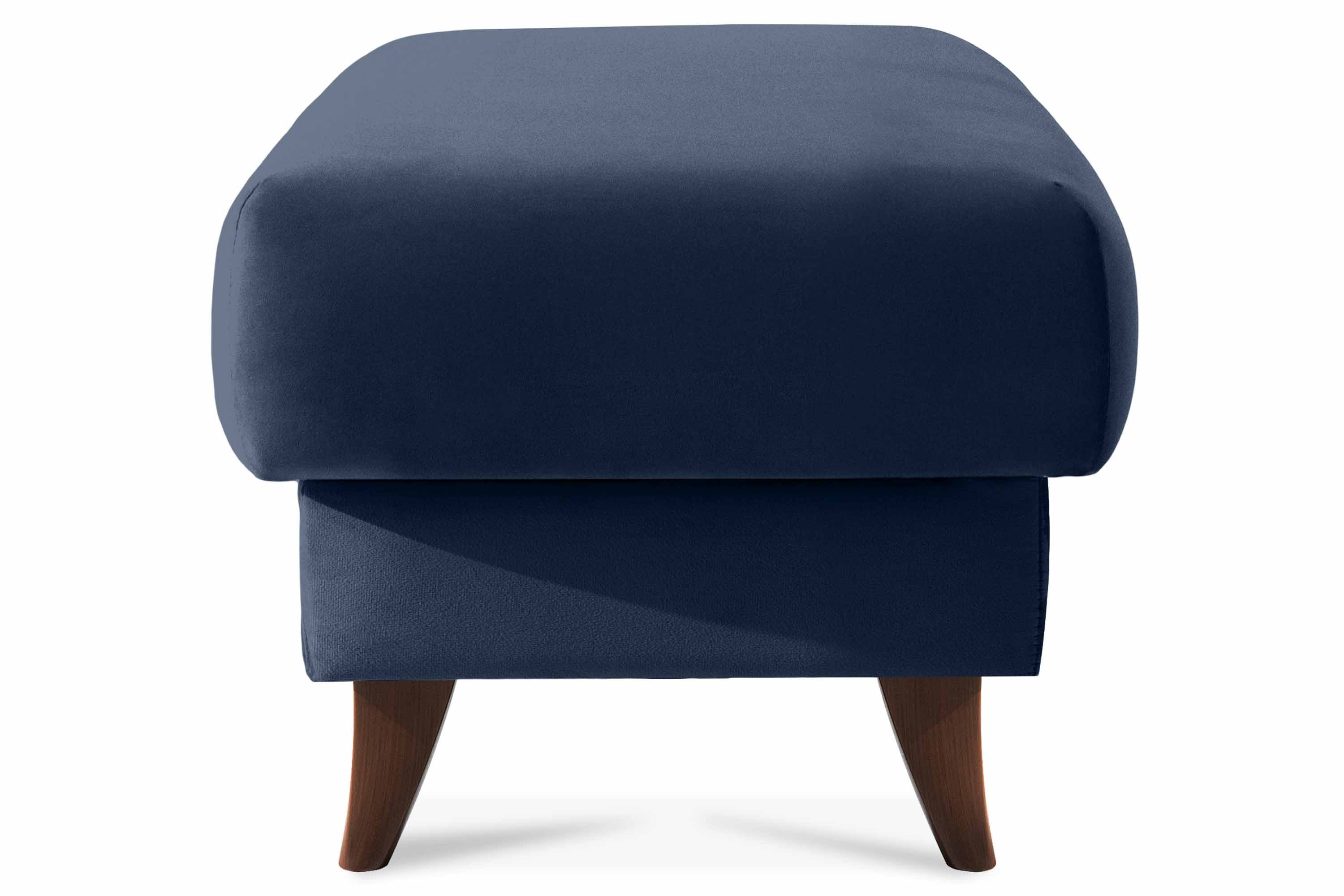 KONSIMO® Fußhocker Sitzhocker mit Stauraum GUSTAVO, hergestellt in der EU, handgefertigt, braun Füße, Polsterhocker, Elegant