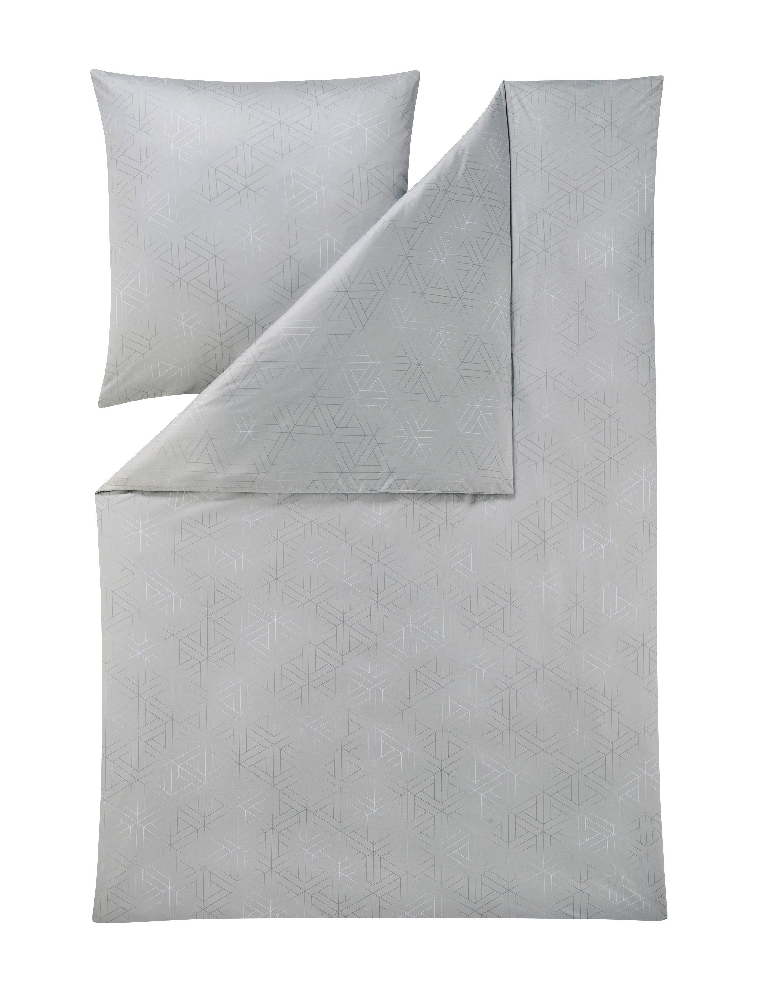 Estella Kissenhülle Jersey Kopfkissenbezüge Atelier Pippa Grafisch grau 40x80, (1 Stück), Kissenhülle Kopfkissenbezug Kissenbezug
