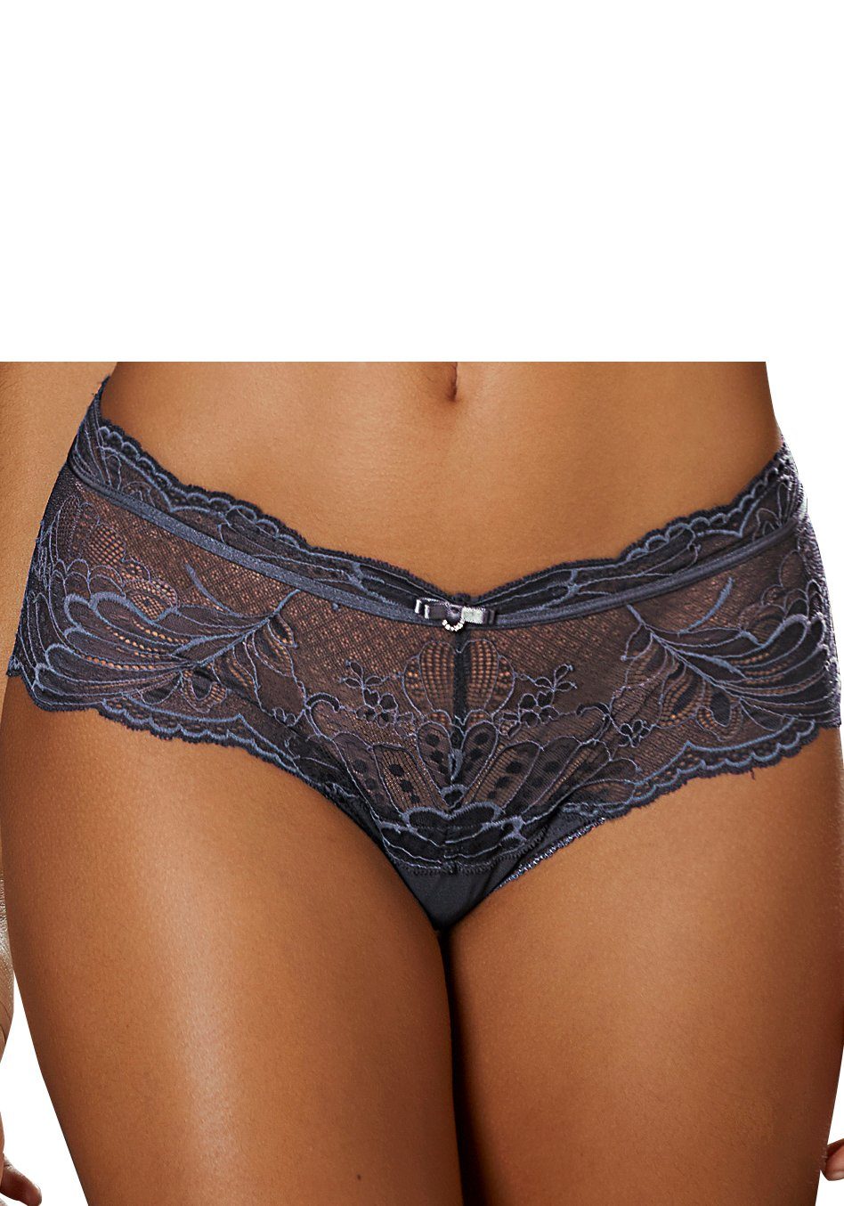 eleganter Panty graublau Antonella transparenter, LASCANA Spitze aus