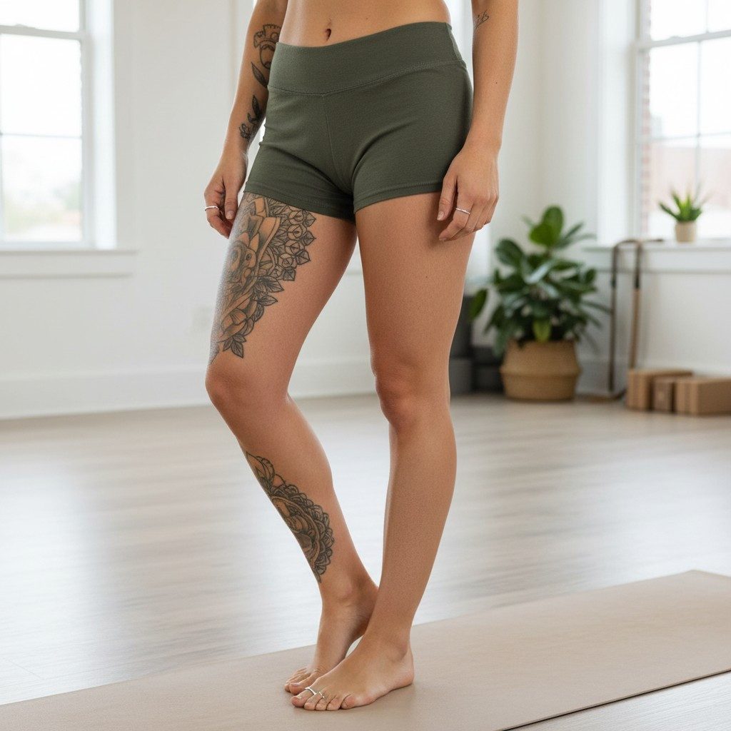 Guru-Shop Hose & Shorts Goa Pantys, Hotpants, Bikini Shorts - olivgrün alternative Bekleidung – Bild 3 von 5