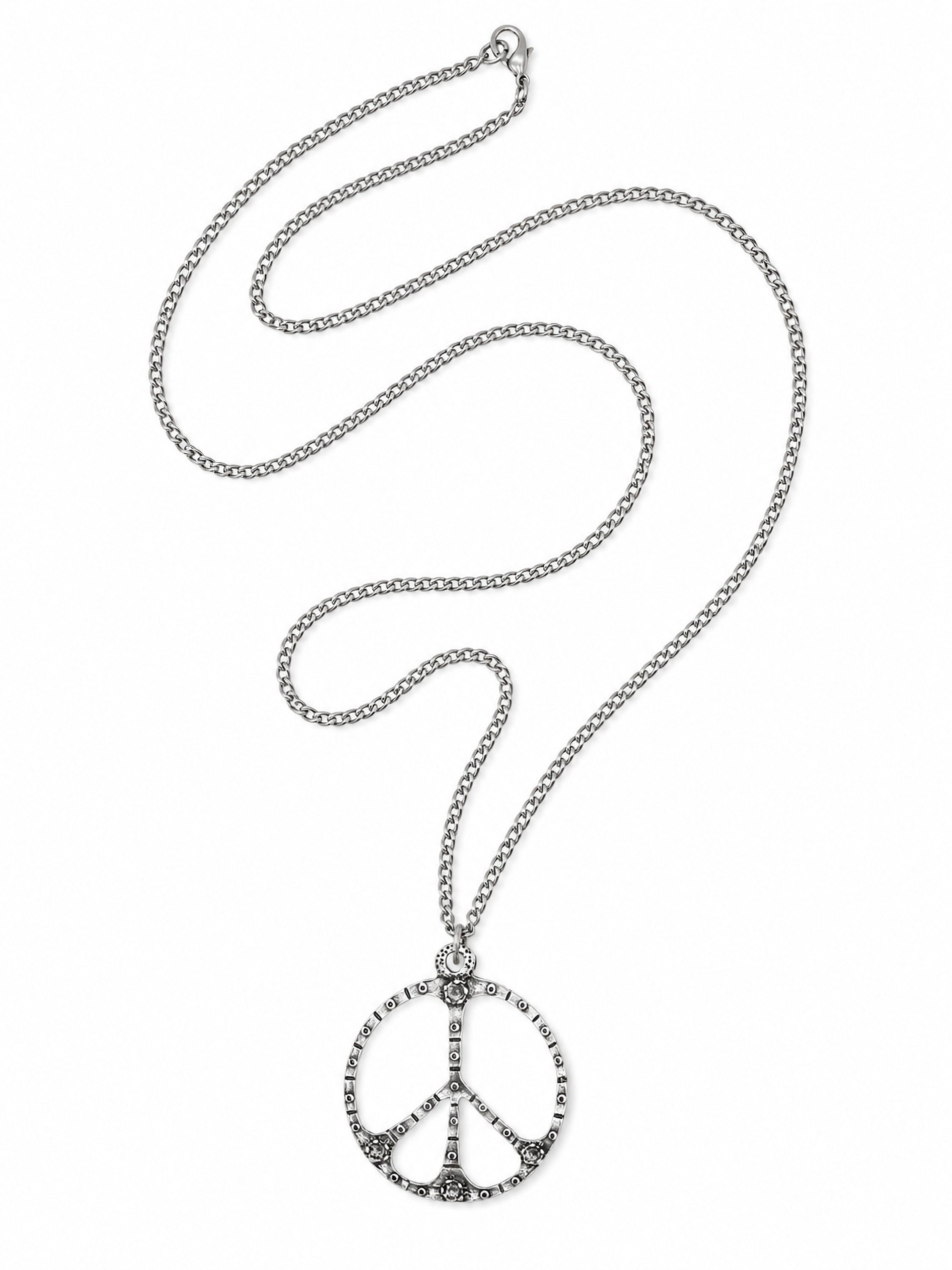 COLLEZIONE ALESSANDRO Lange Kette Peace, mit XL Peace Anhänger