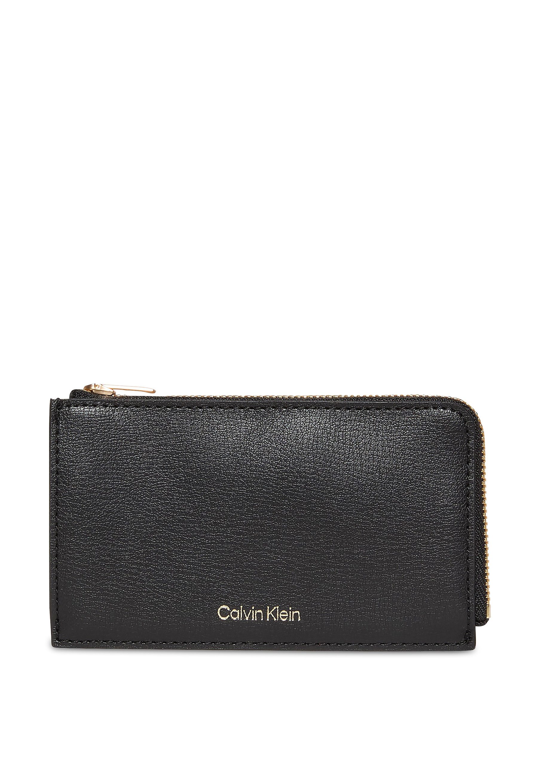 Calvin Klein Kartenetui FOIL LOGO TOP ZIP CARDCASE, Kreditkartenetui mit CK-Logo