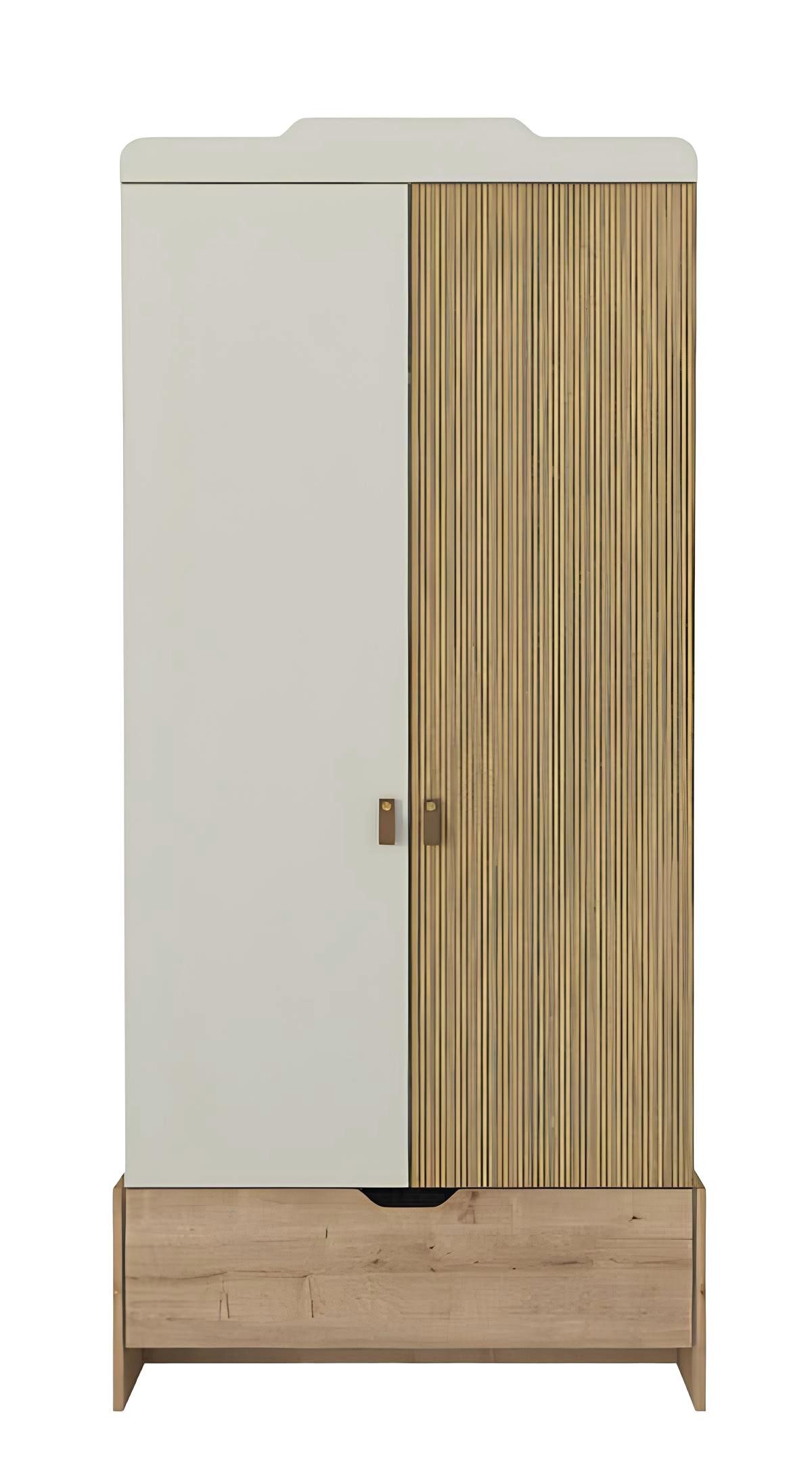 Kleiderschrank Jugendzimmer Moderne Möbel Weiß Holz Luxus Design Beige Einrichtung