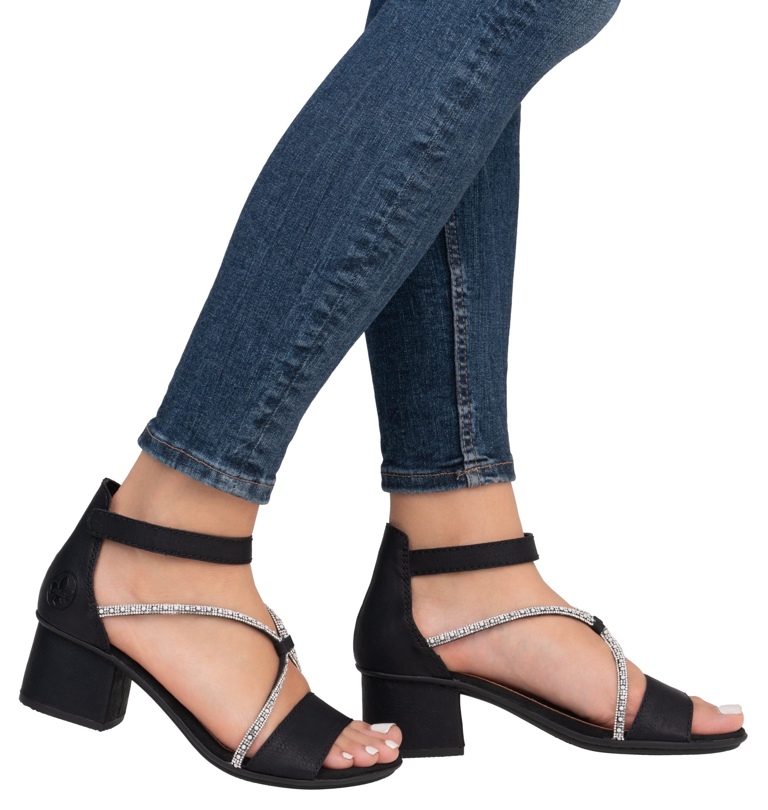 Rieker Sandalette Sommerschuh, Sandale, Blockabsatz, mit praktischem Klettverschluss