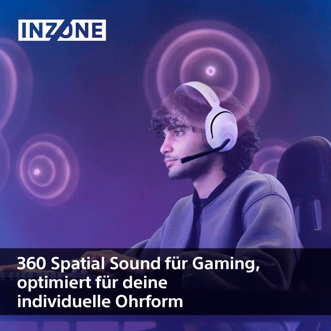Sony INZONE H5 Gaming-Headset (Rauschunterdrückung, Bluetooth, 360 SpatialSound, 28Std Akkulaufzeit, geringe Latenz, Mic mit AI)