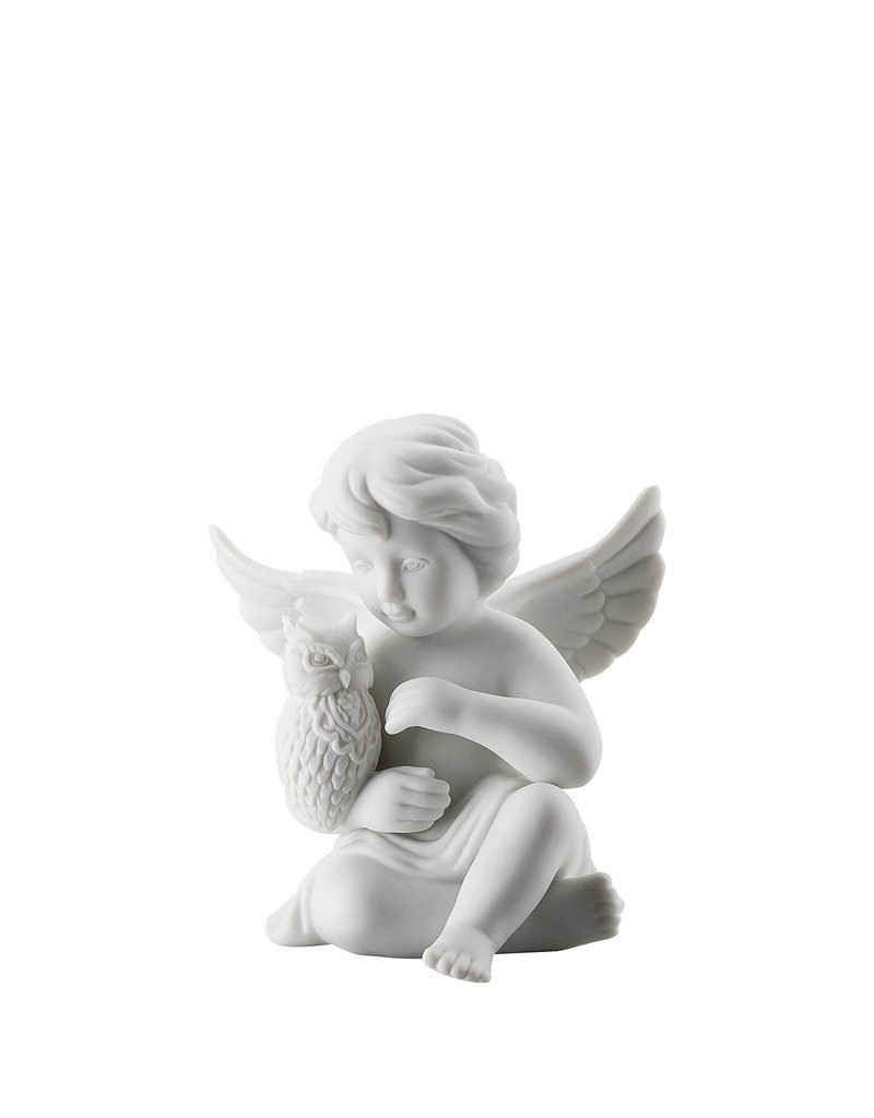 Rosenthal Dekofigur Engel mit Eule aus matten Porzellan, mittel