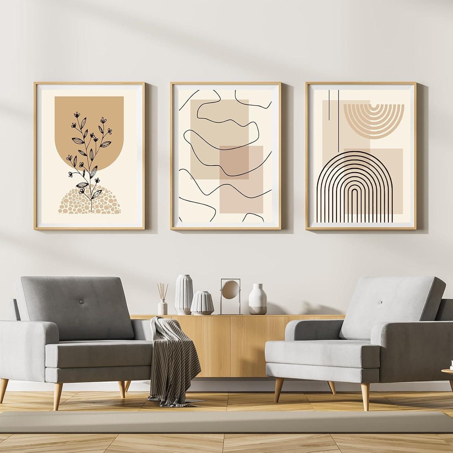 Leinwandbild Leinwand Bilder Moderne Abstrakt Kunstposter Wandbilder Wohnzimmer Set