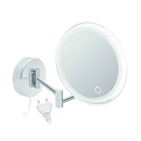 Libaro Kosmetikspiegel Siena, LED Kosmetikspiegel 7fach Dimmerfunktion Auto-off mit weißem Kabel