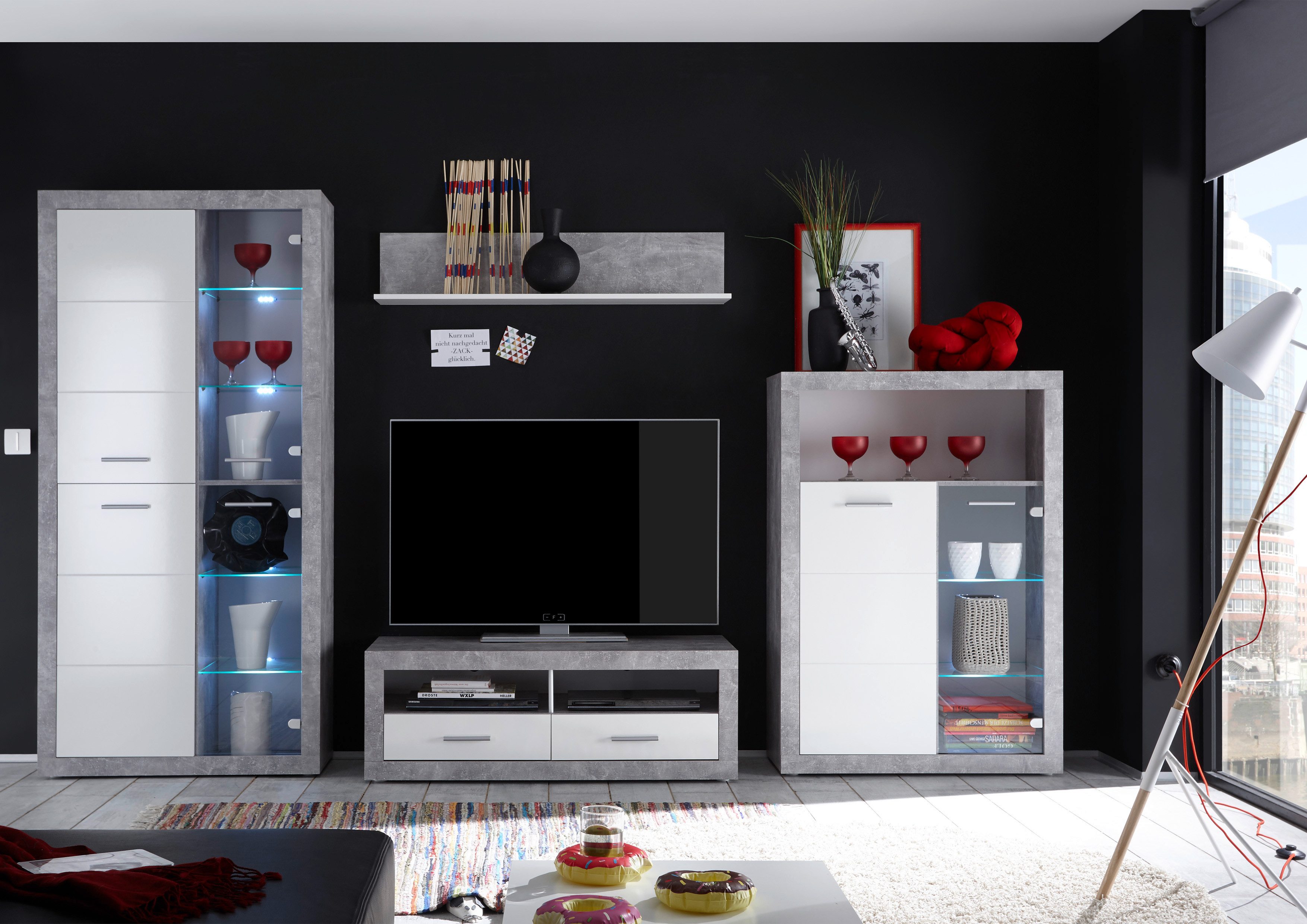 HBZ Wohnwand 304 x 194 x 48 cm (B/H/T), (4-St) günstig online kaufen